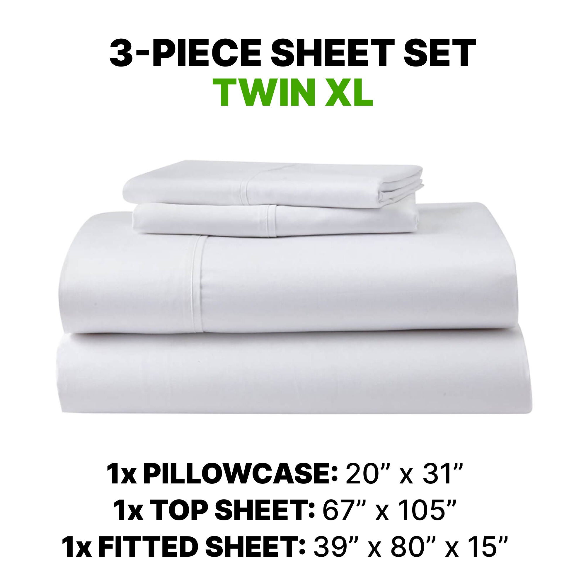 Sheet Set Luxurious Supima, Wrinkle Resistant, Breathable, With 2 Ghostgrip Band