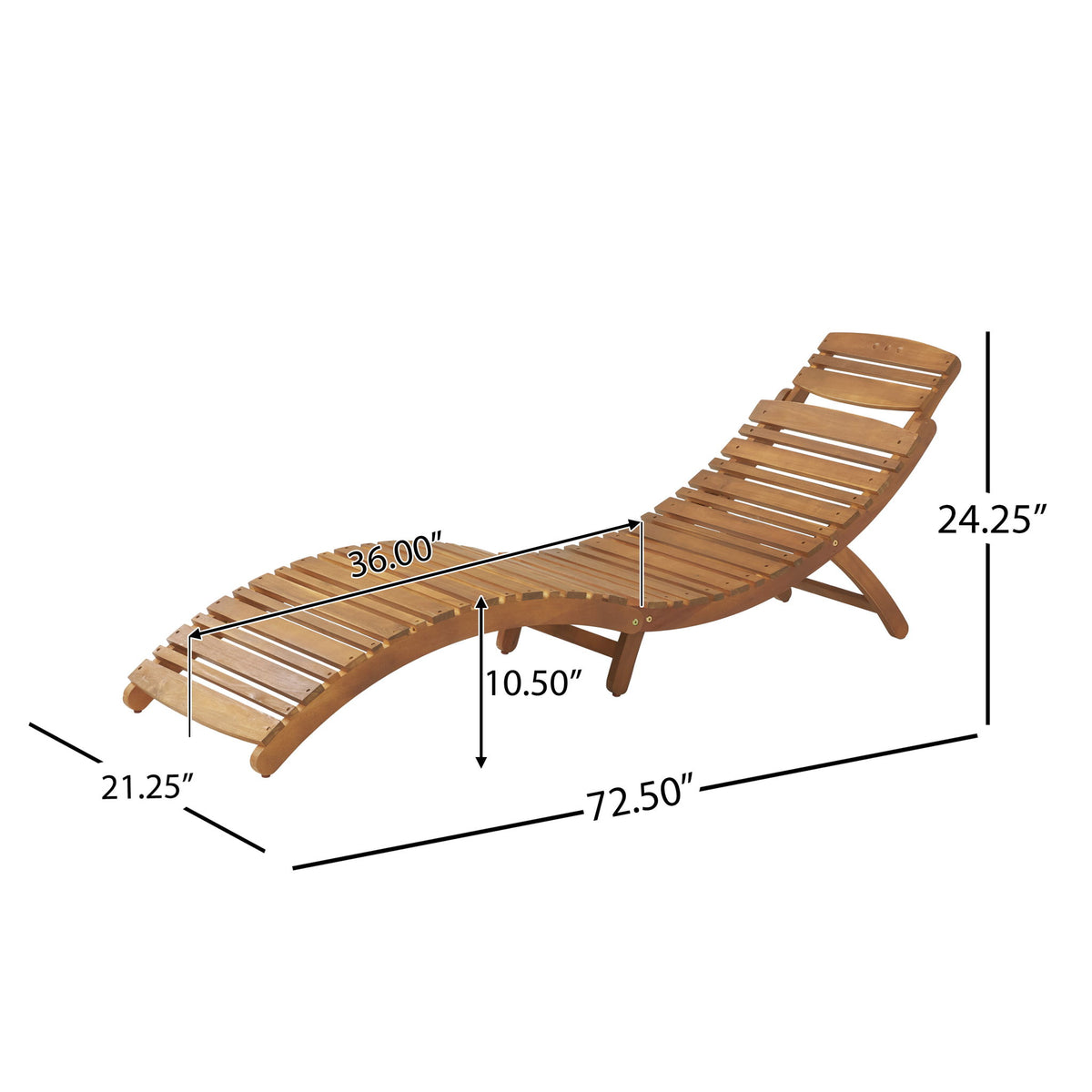 Lahaina - Wood Foldable Chaise Lounge