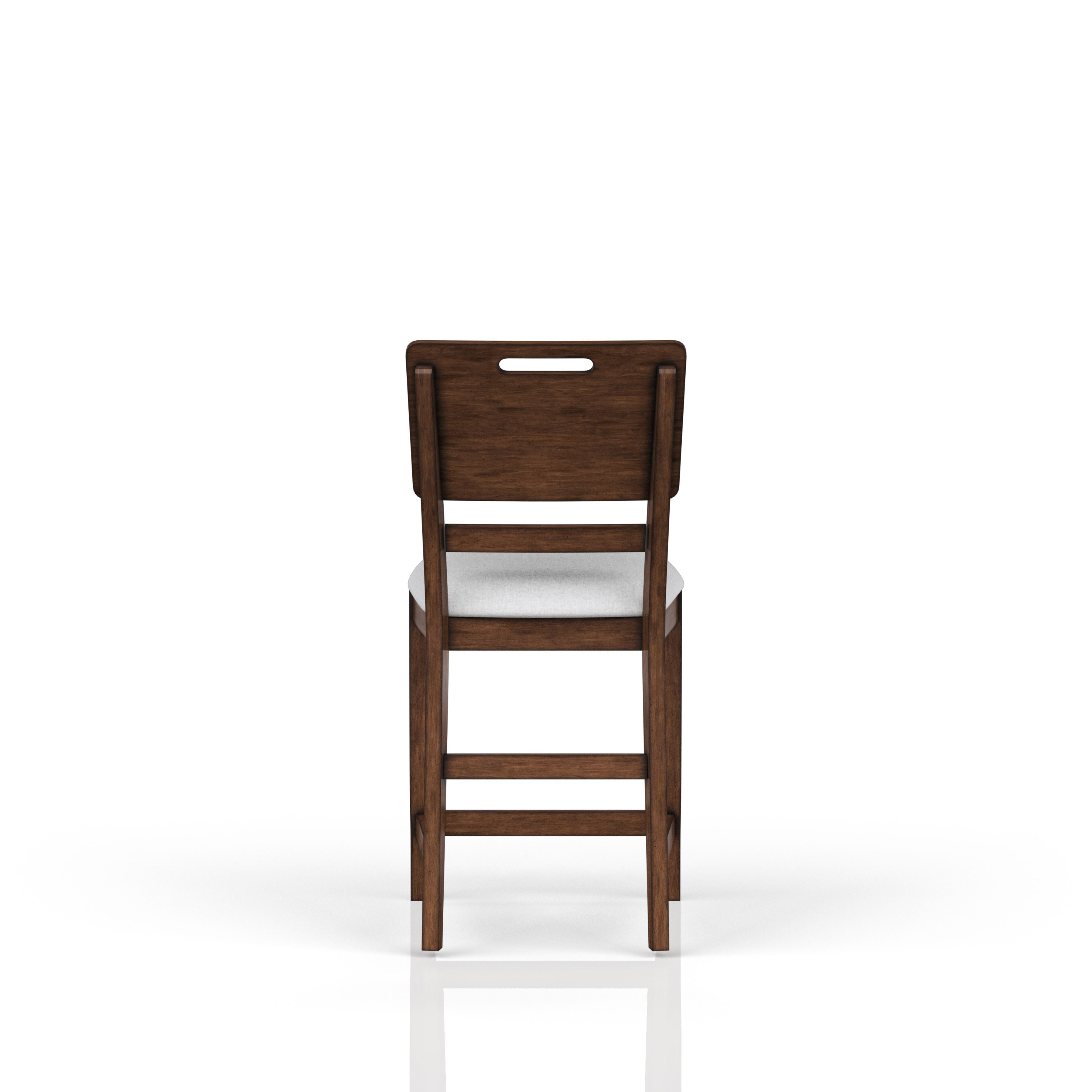 Casual Counter Stool Contrasting Upholstered Seat (Set of 2) - Brown