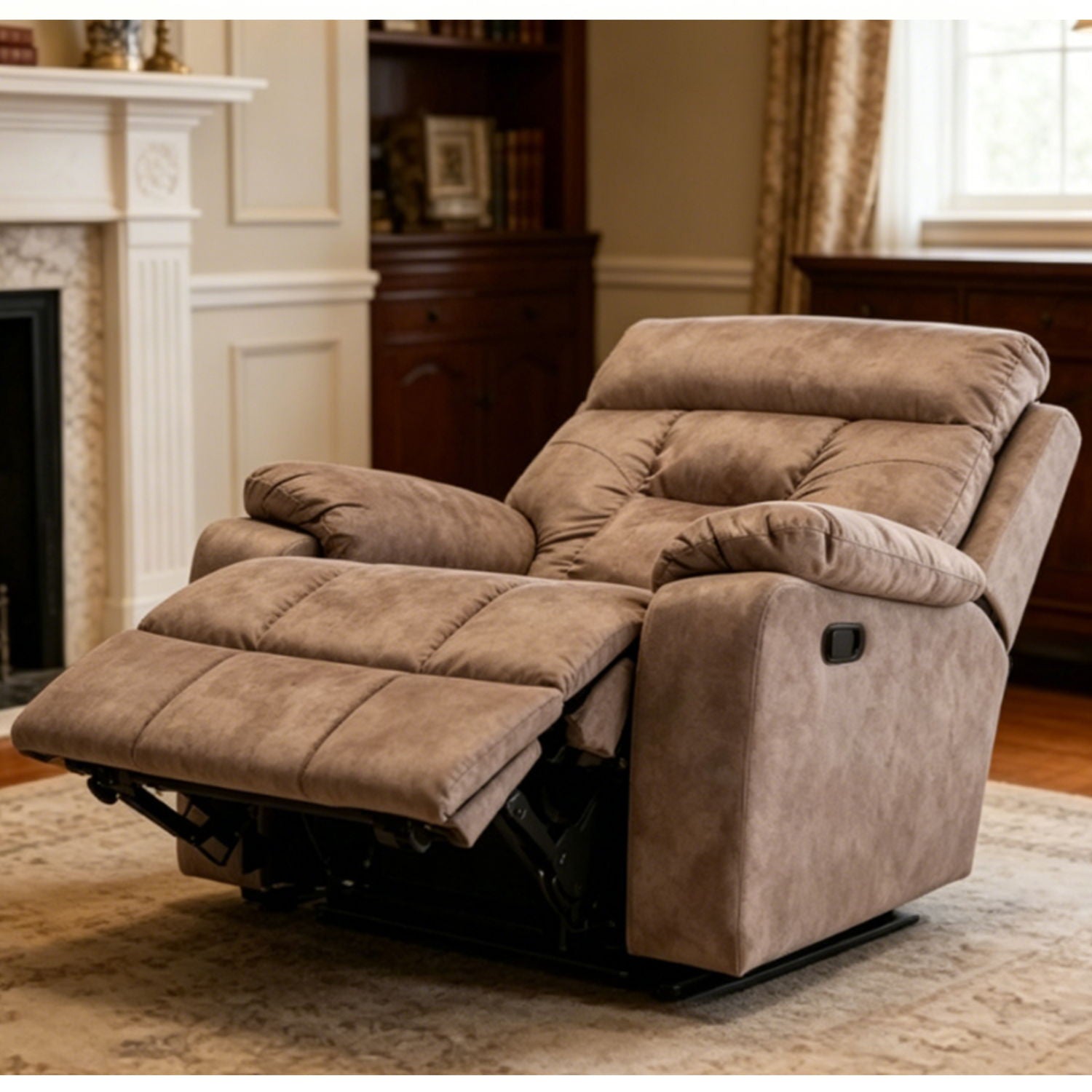 Electric Lift Chair With Heating And Massage, 180° Recline - Brown