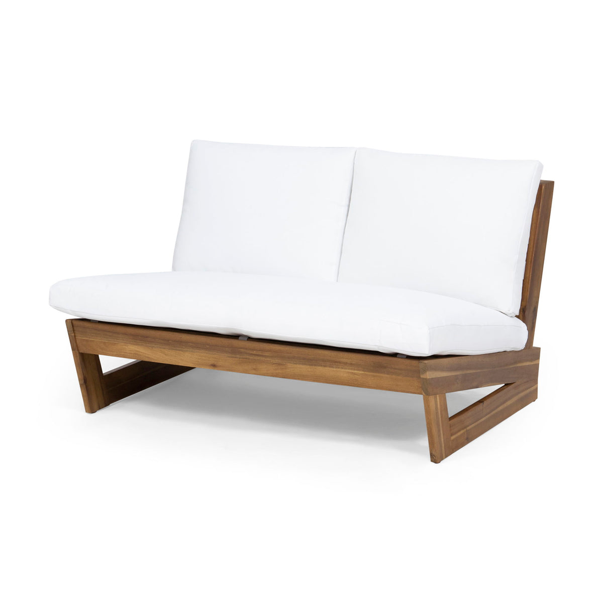 Outdoor Loveseat With Cushions - Teak