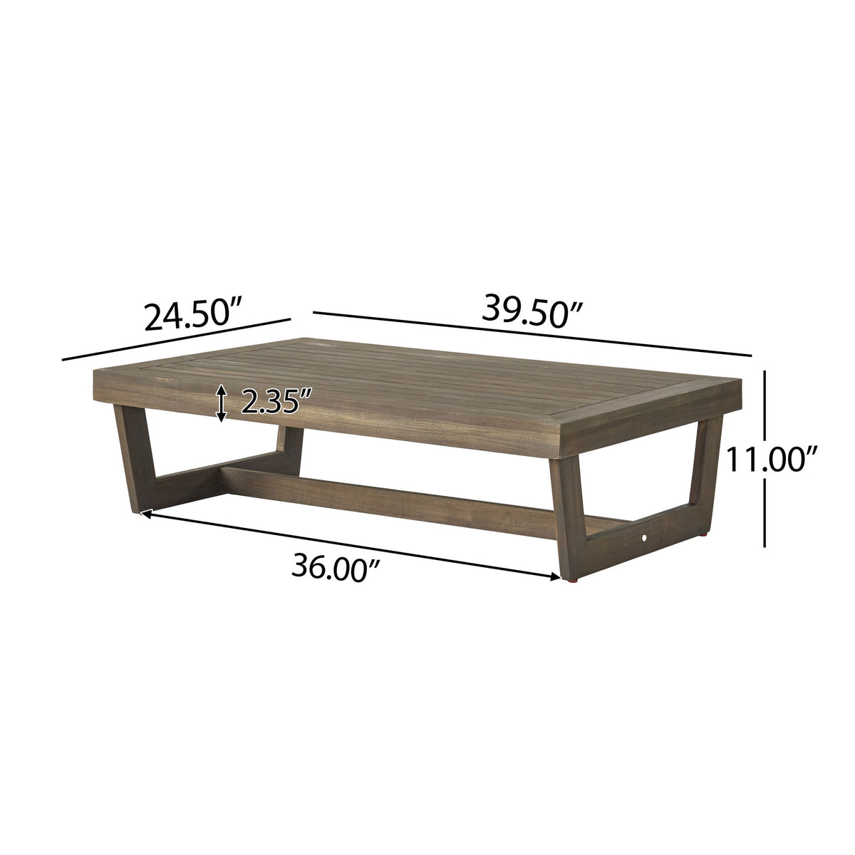 Elloree - Outdoor Coffee Table - Gray