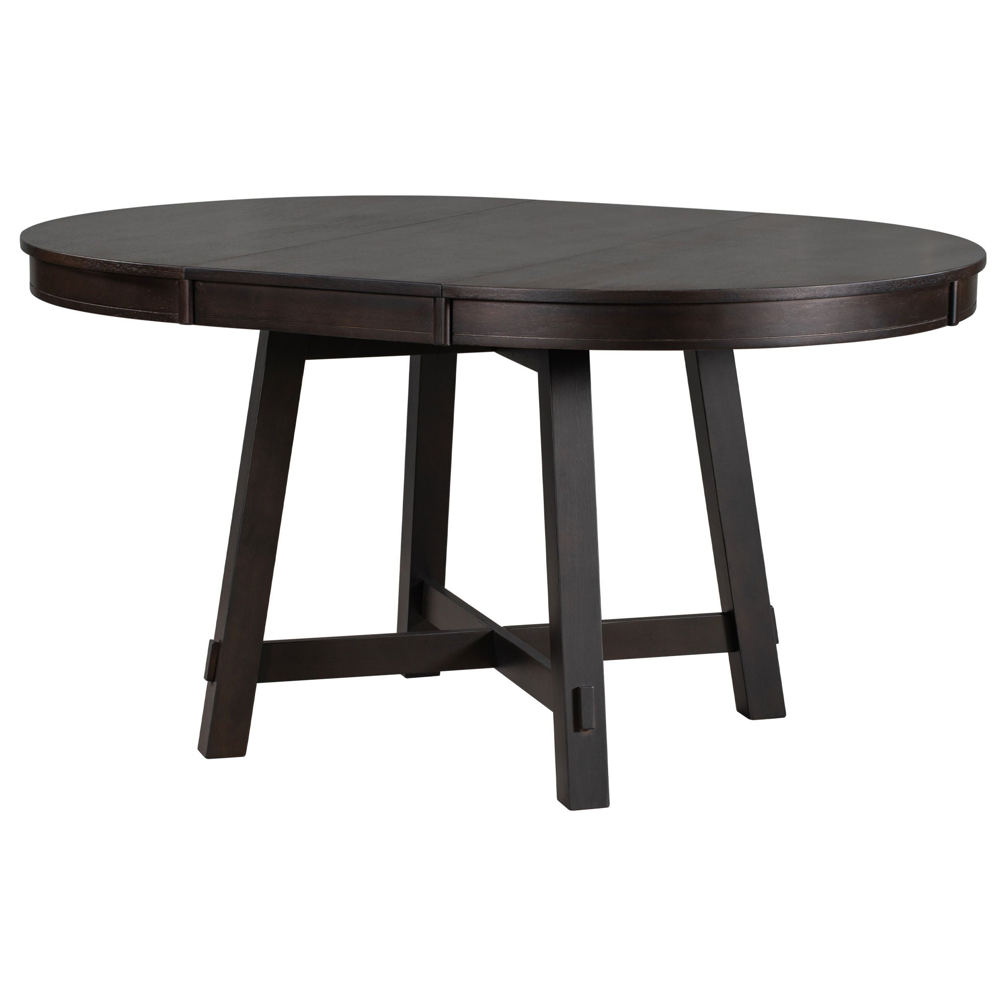 Gia - Round Extendable Dining Table With 16" Leaf Wood