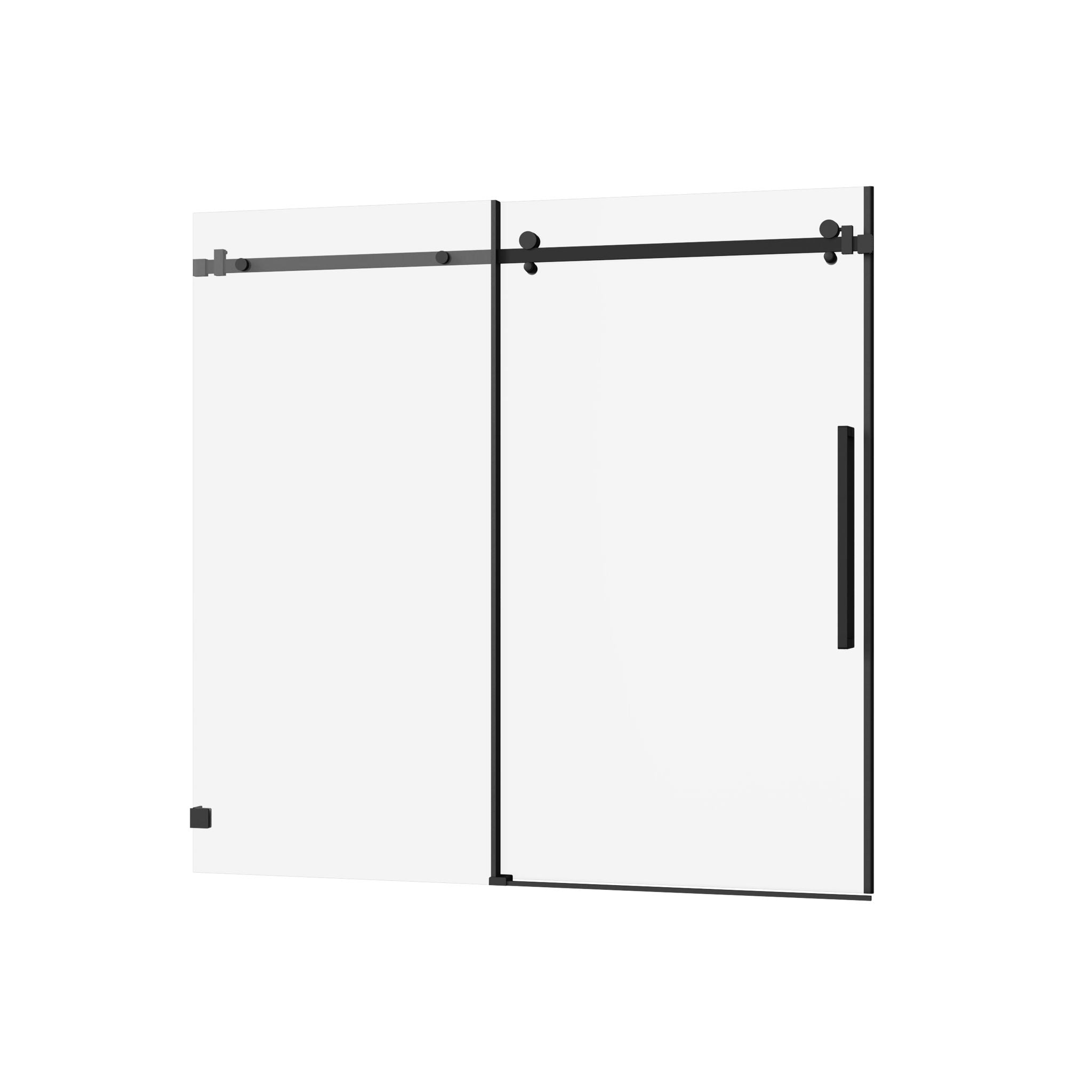 Frameless Tub Sliding Shower Door With Easy Clean Coating