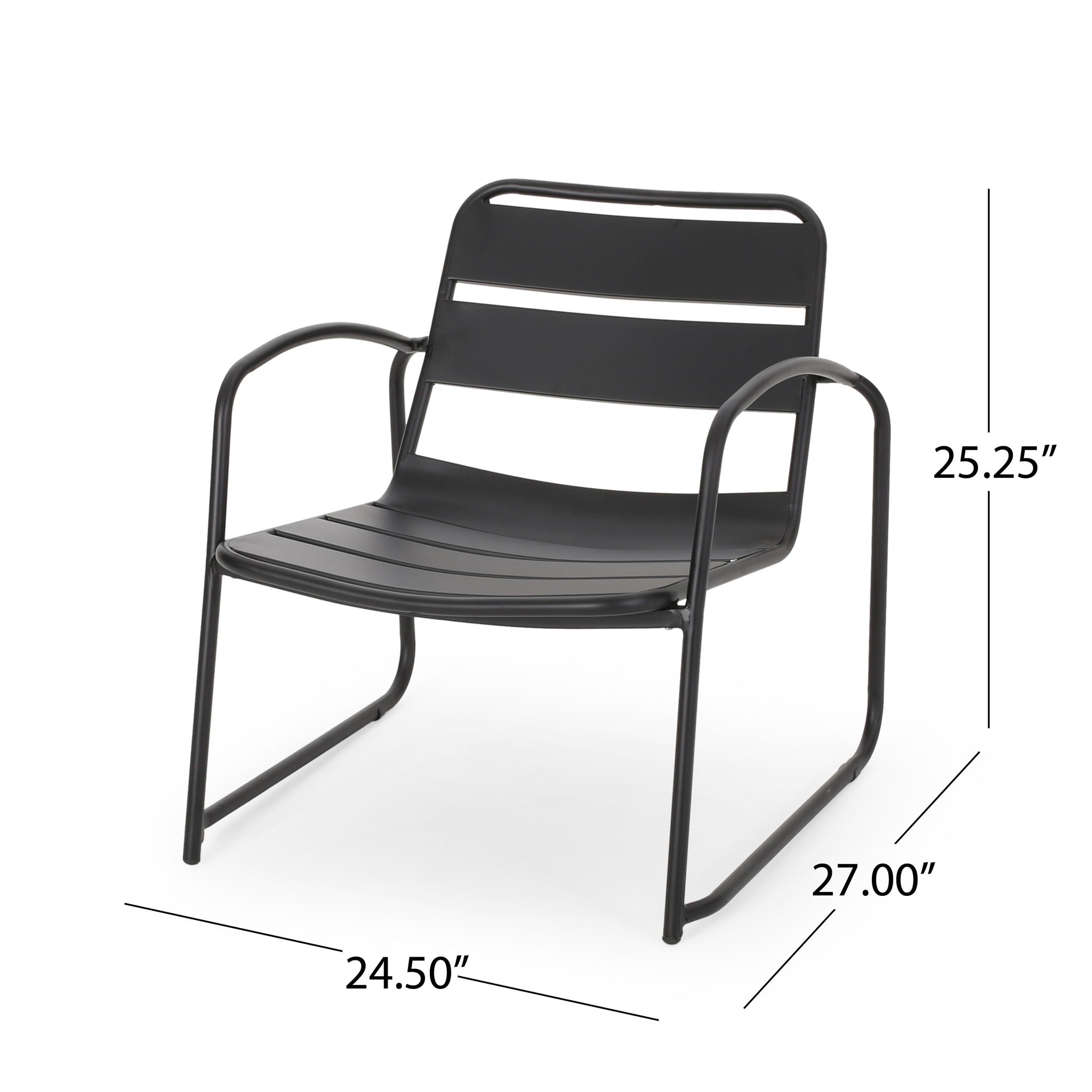 Modern Conrad Chair Outdoor Seating - Matte Black