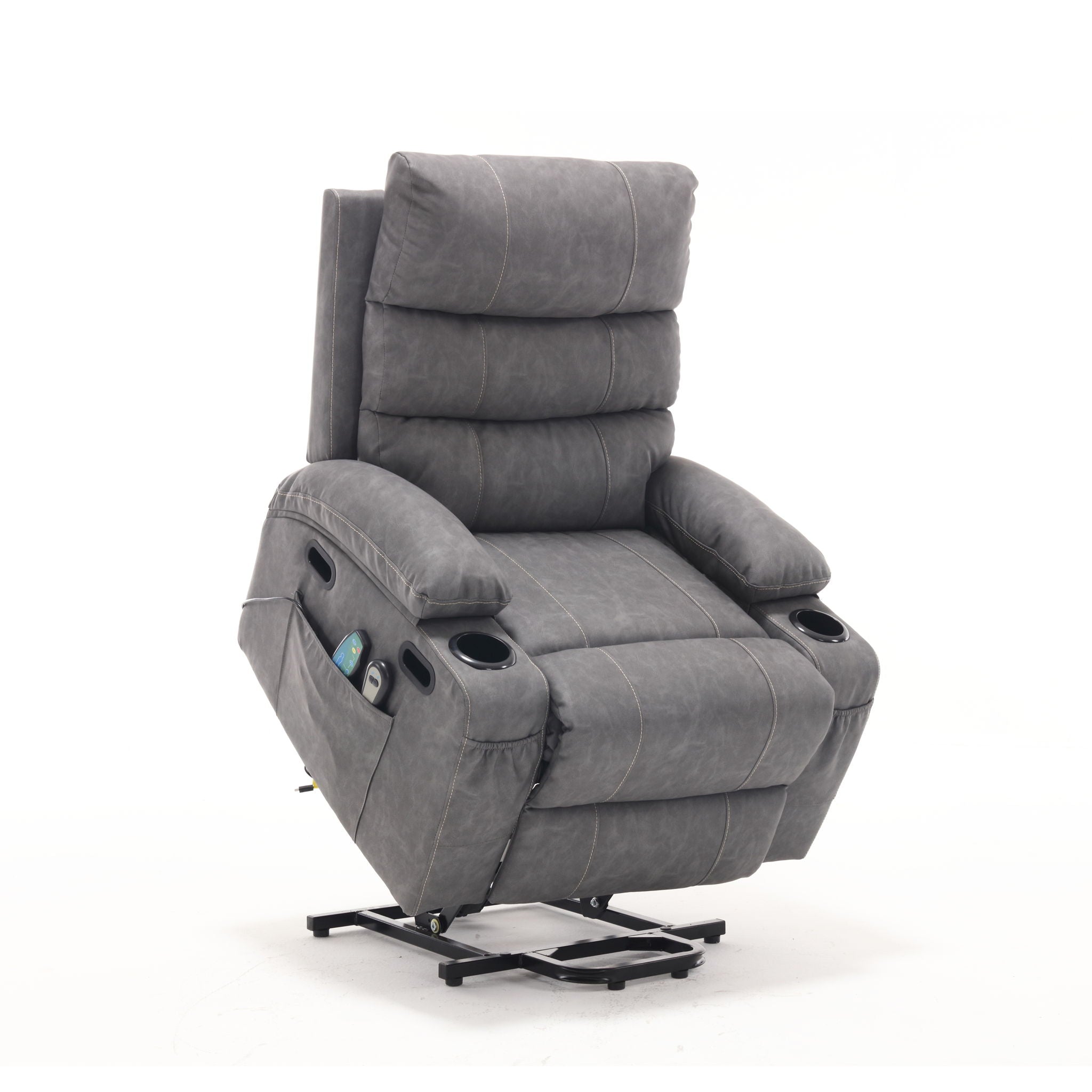 Cozy Electric Power Lift Recliner Chair Sofa For Elderly With Vibration Massage And Lumbar Heat