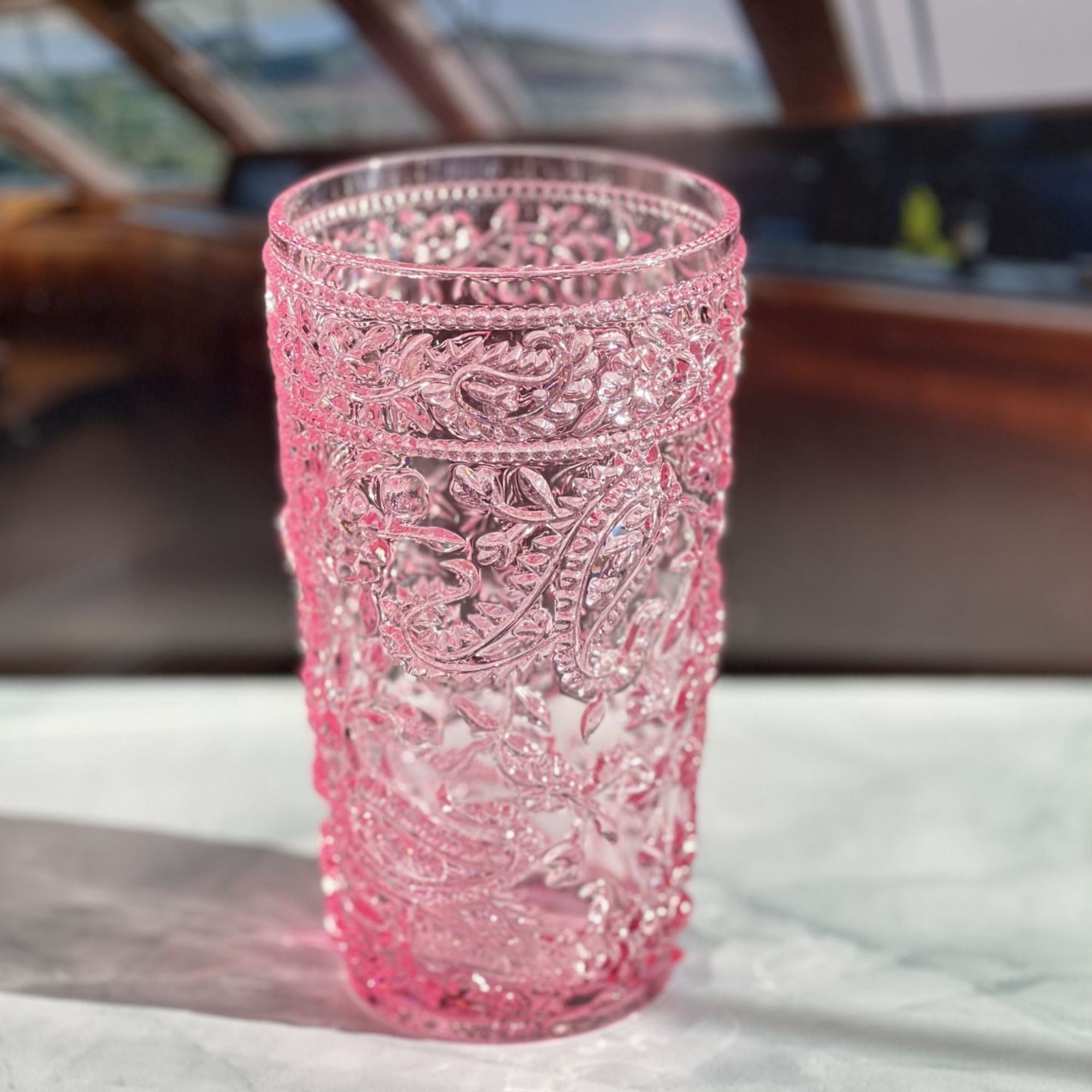 Paisley Style Acrylic Hi Ball Glasses (Set of 4)