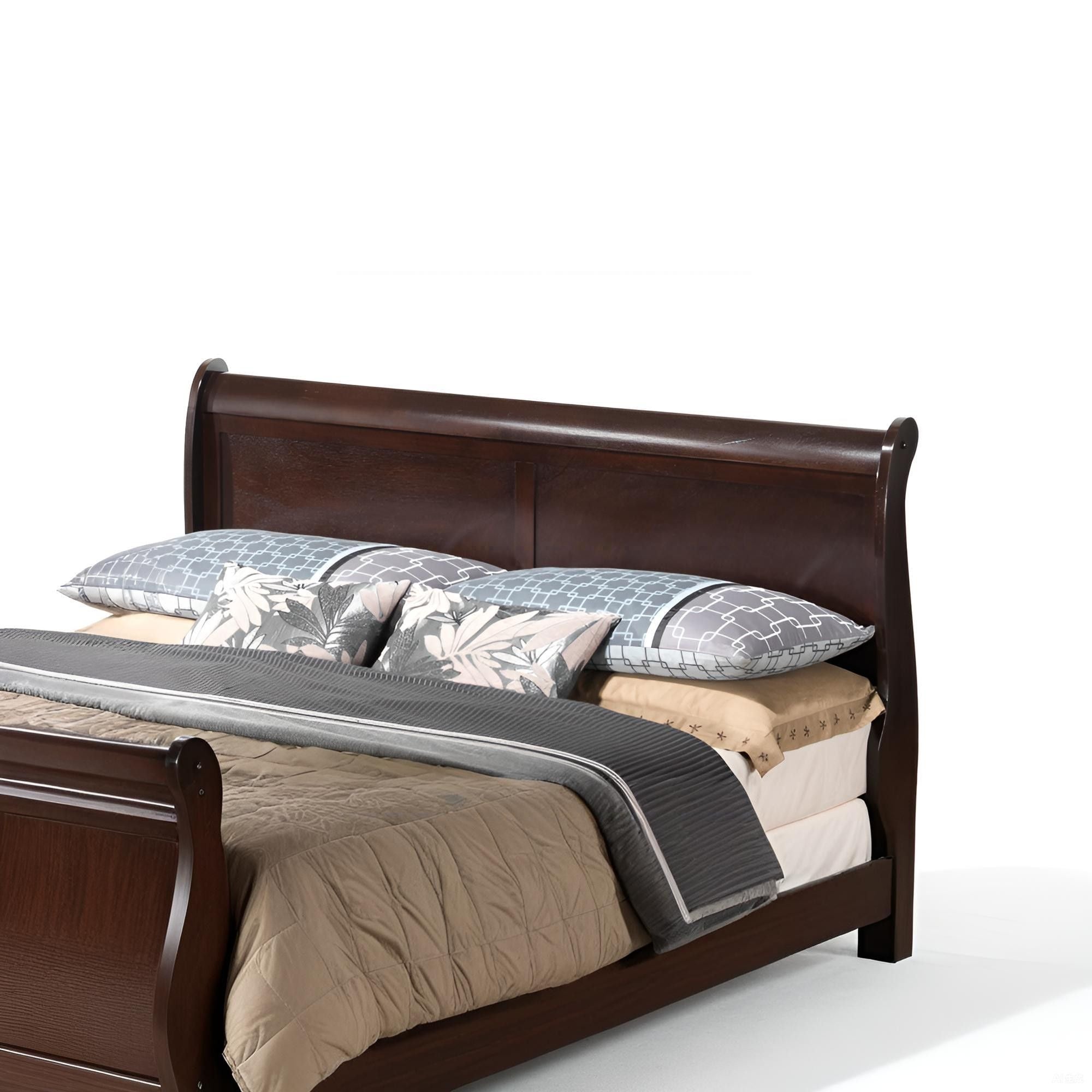 Louis Phillipe - Panel Sleigh Bed