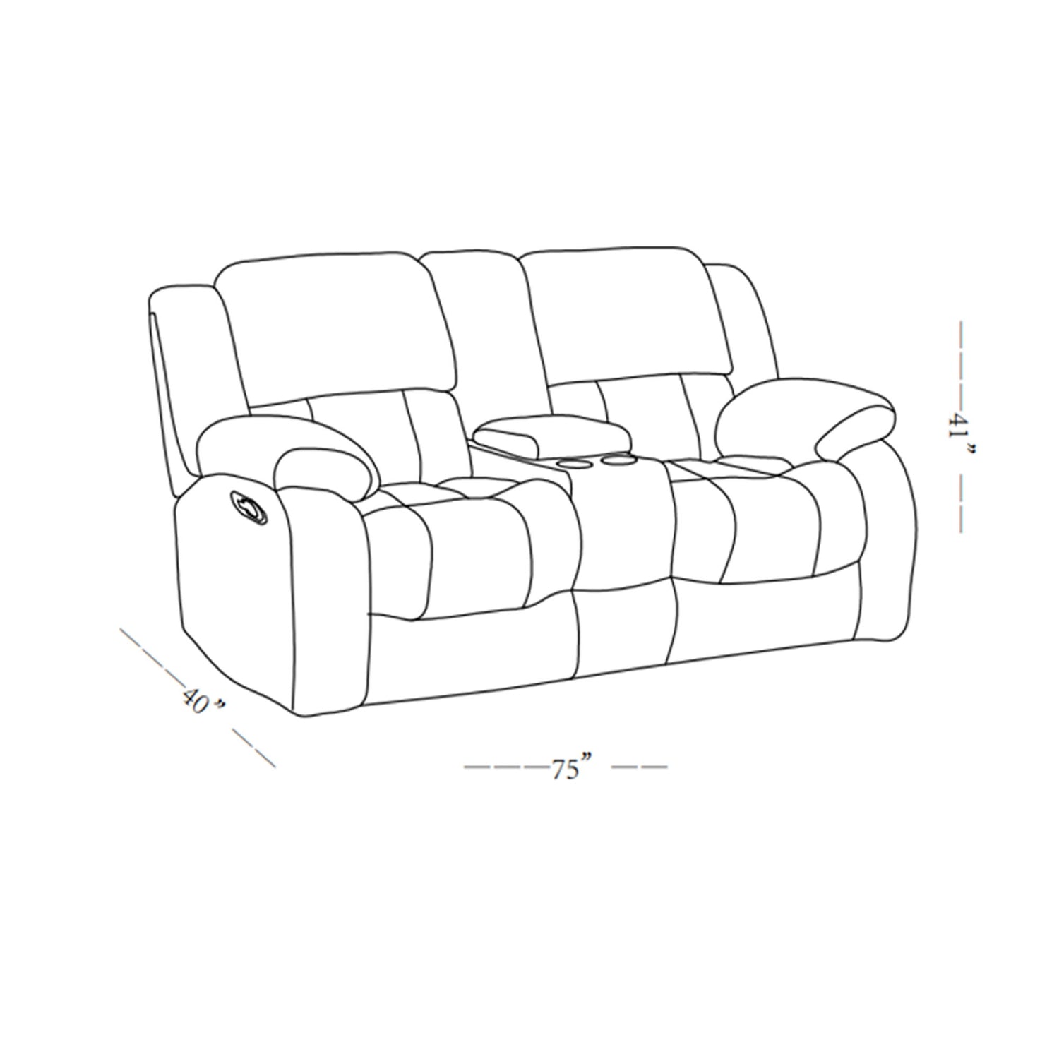 Stonic - Console Reclining Loveseat