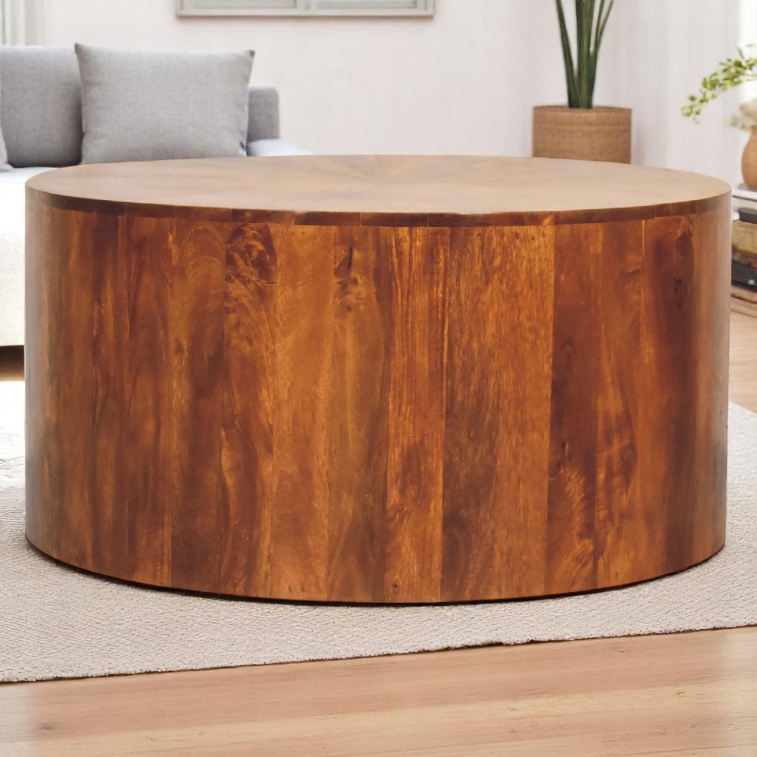 Round Coffee Table - Chestnut
