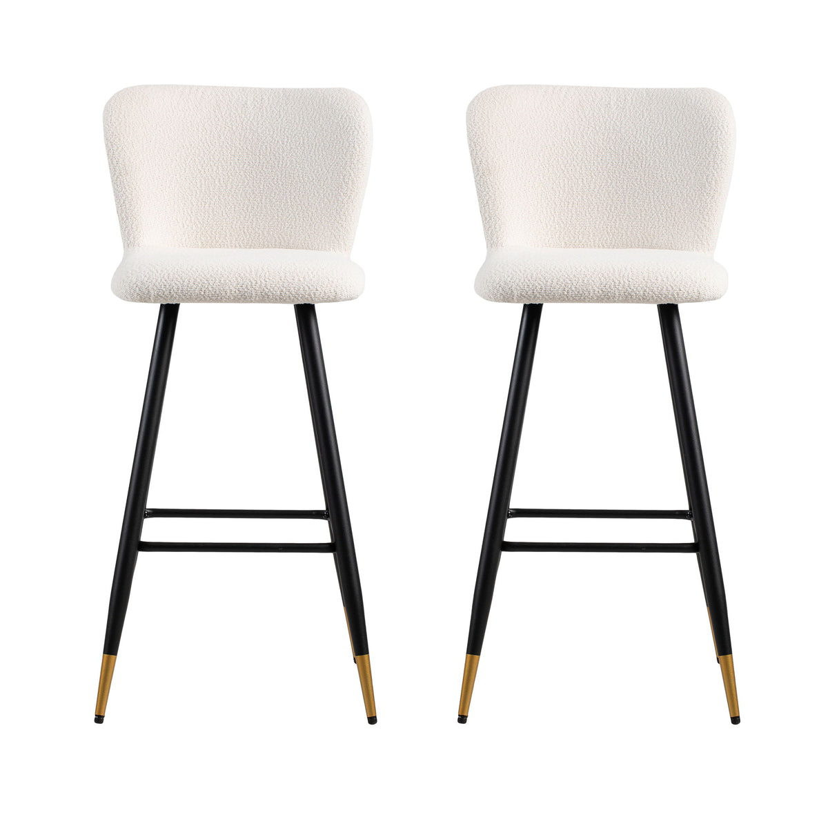 Modern Style Barstool, Tipped Ends, Suitable For Various Decoration Styles - White