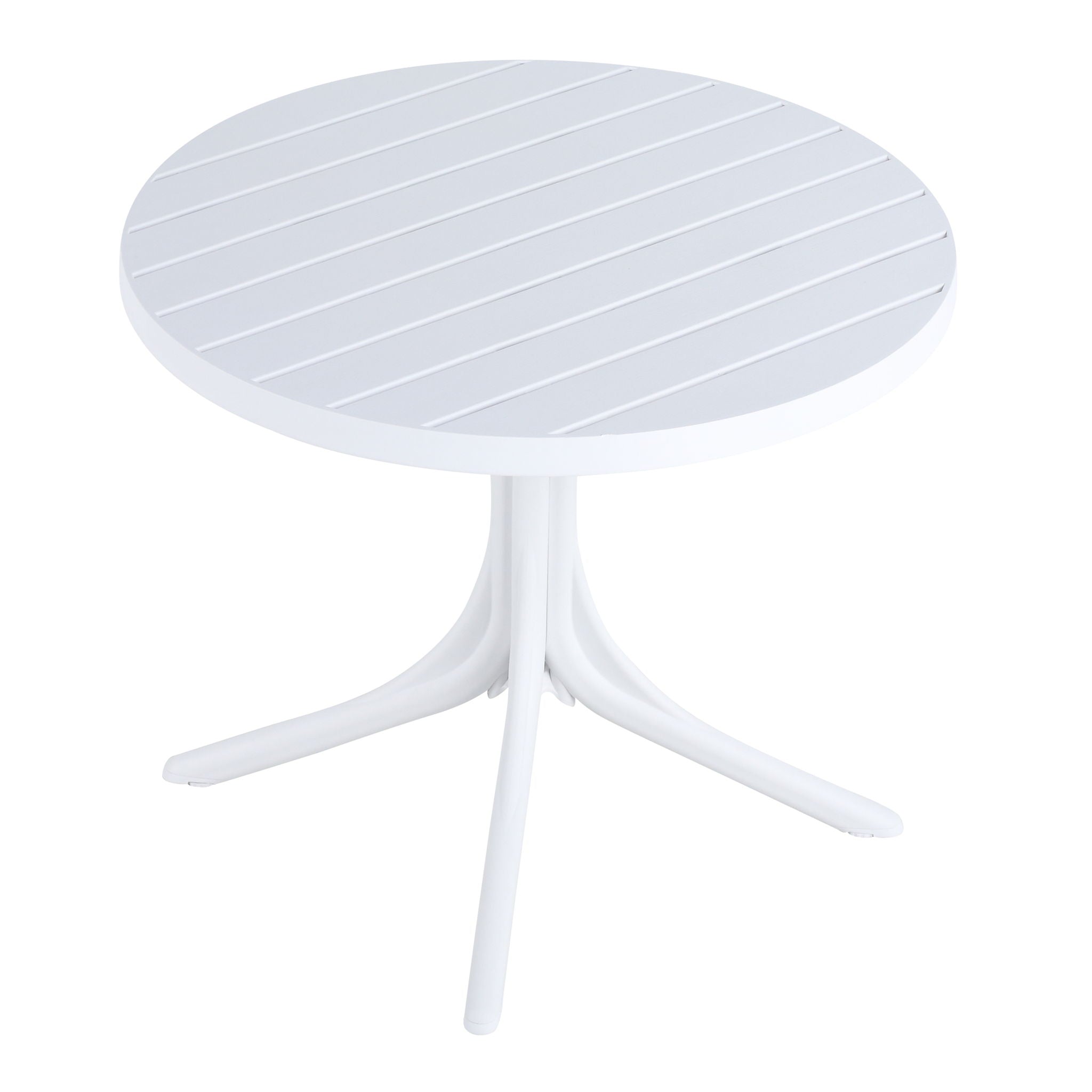 Modern Round Table, Waterproof, UV Resistant And Durable - White