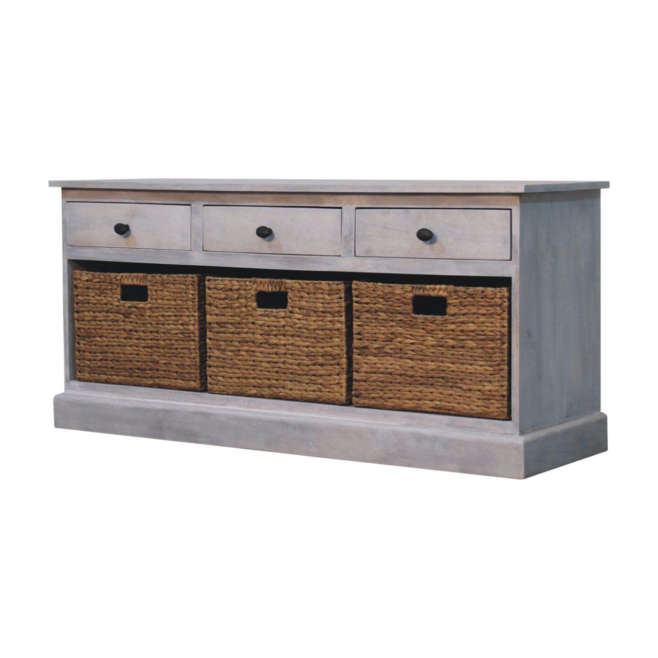 Acid - Basket Storage Cabinet - Gray Ash