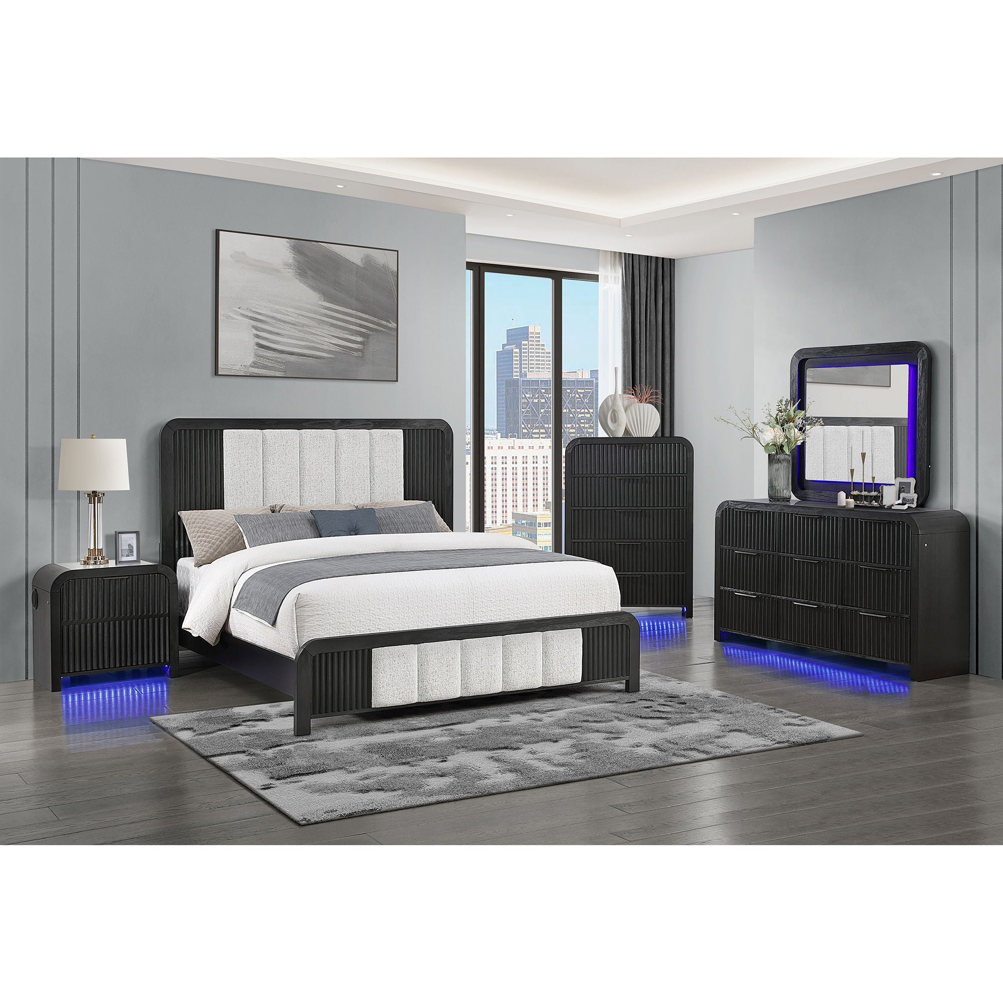 Beverly - 5 Piece Bedroom Set With Fluted Detailing