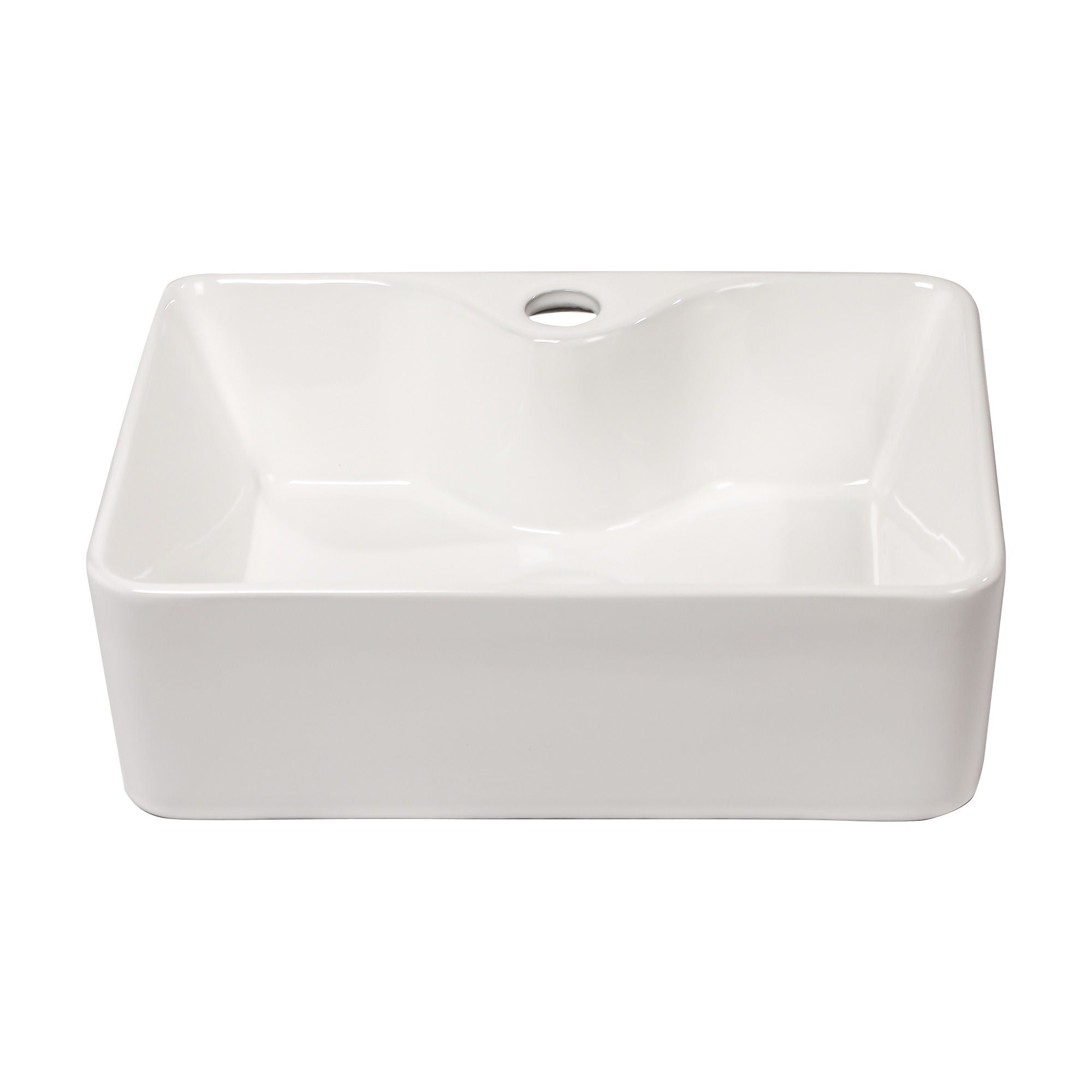 Modern Ceramic Rectangular Vessel Bathroom Sink With Sleek Design