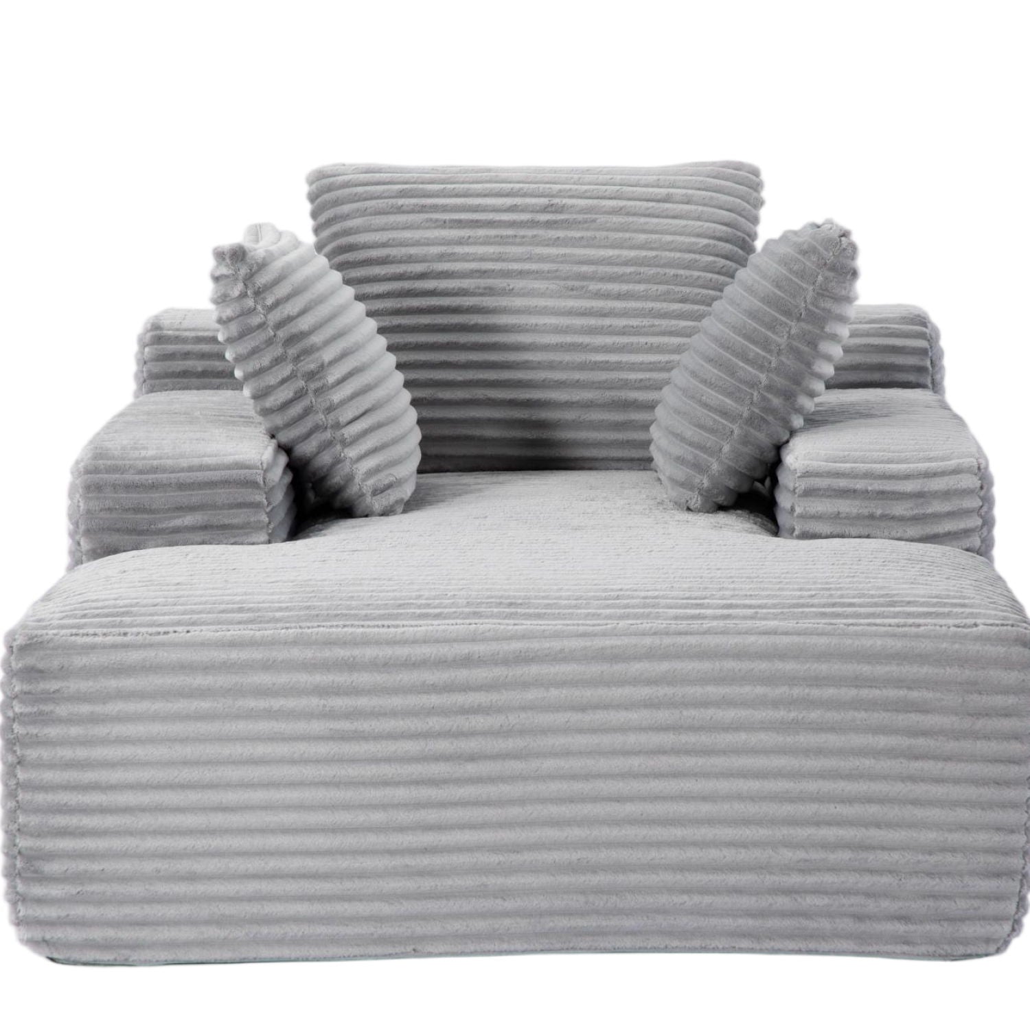 Oversized Chaise Lounge Chair Cozy Cloud Couch With 3 Throw Pillows And Wide Armrest