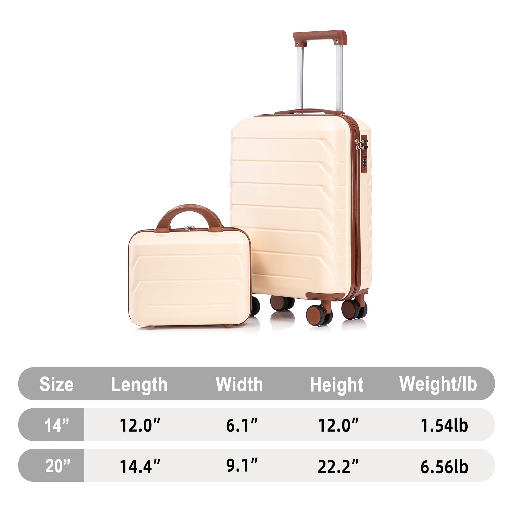 Spinner Luggage Set With Combination Lock