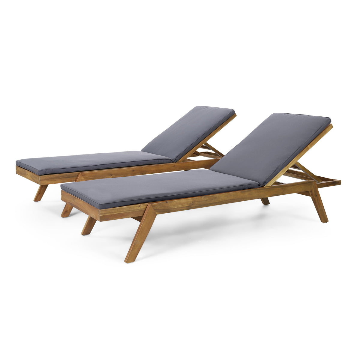 Nebulon - Outdoor Adjustable Chaise Lounge With Water Resistant Cushions (Set of 2)