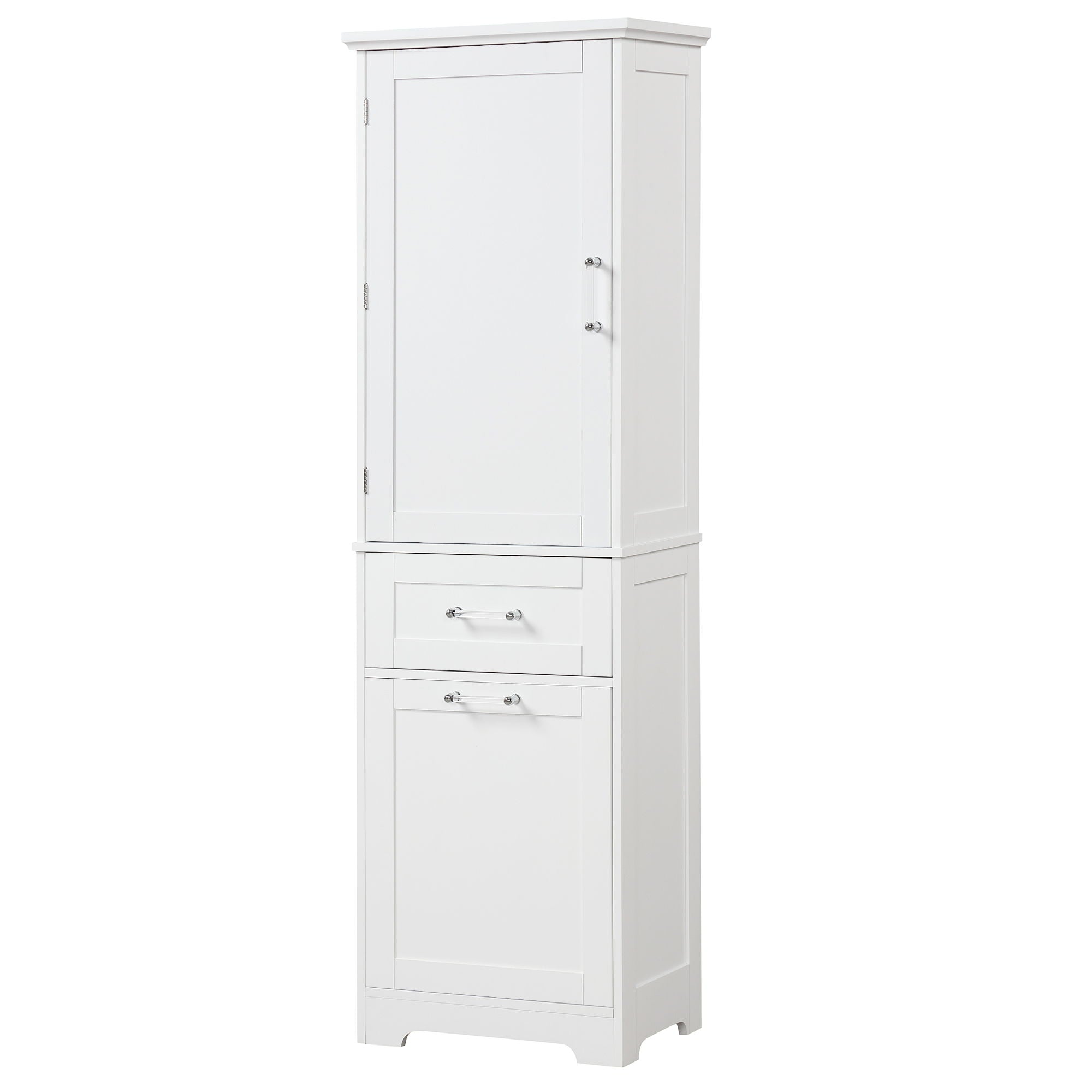 Tall Freestanding Bathroom Storage Cabinet With Adjustable Shelf And 2 Drawers