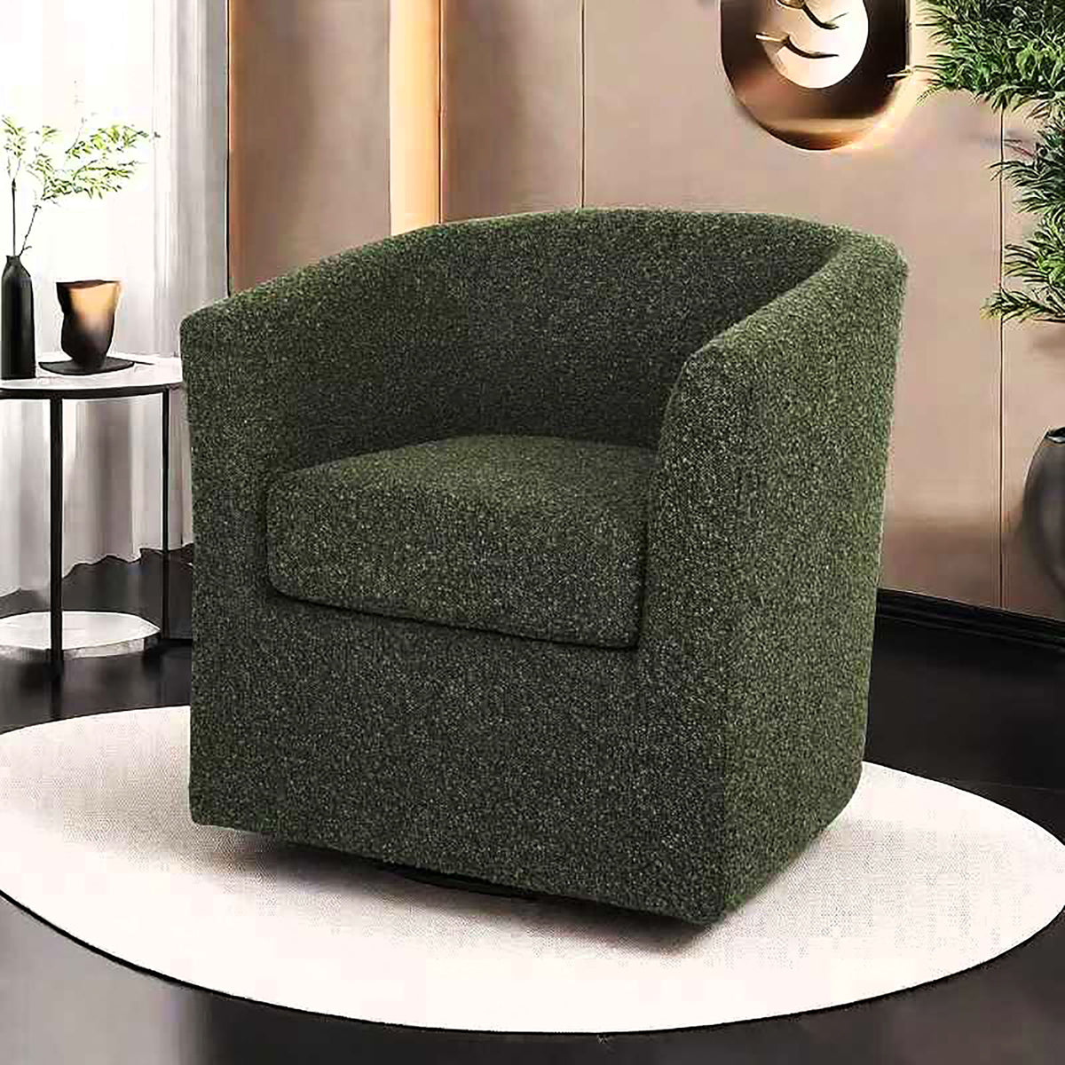 Melodize - Swivel Club Chair With Barrel Shape Design