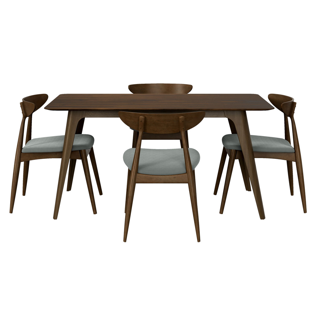 5 Piece Dining Set With Ergonomic Chairs