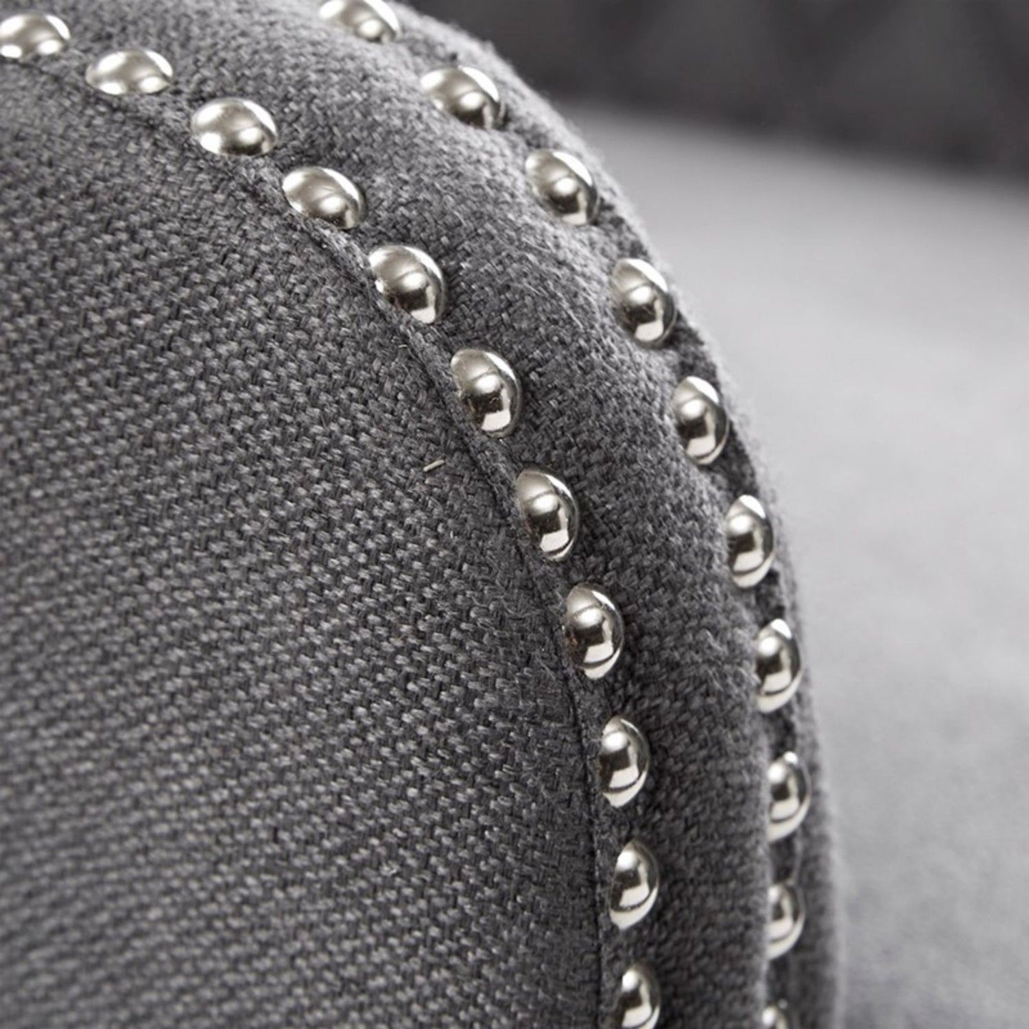 Heston - Accent Chair With Quilted Back And Nailheads - Gray