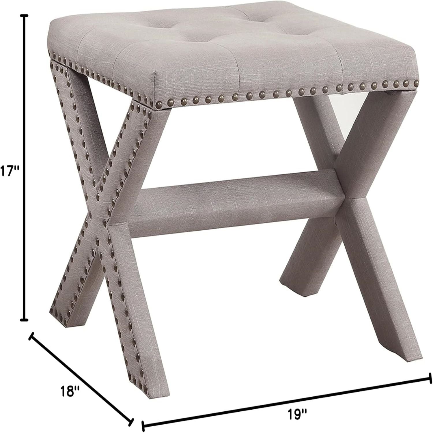 Upholstered Accent Bench With Nailhead Trim