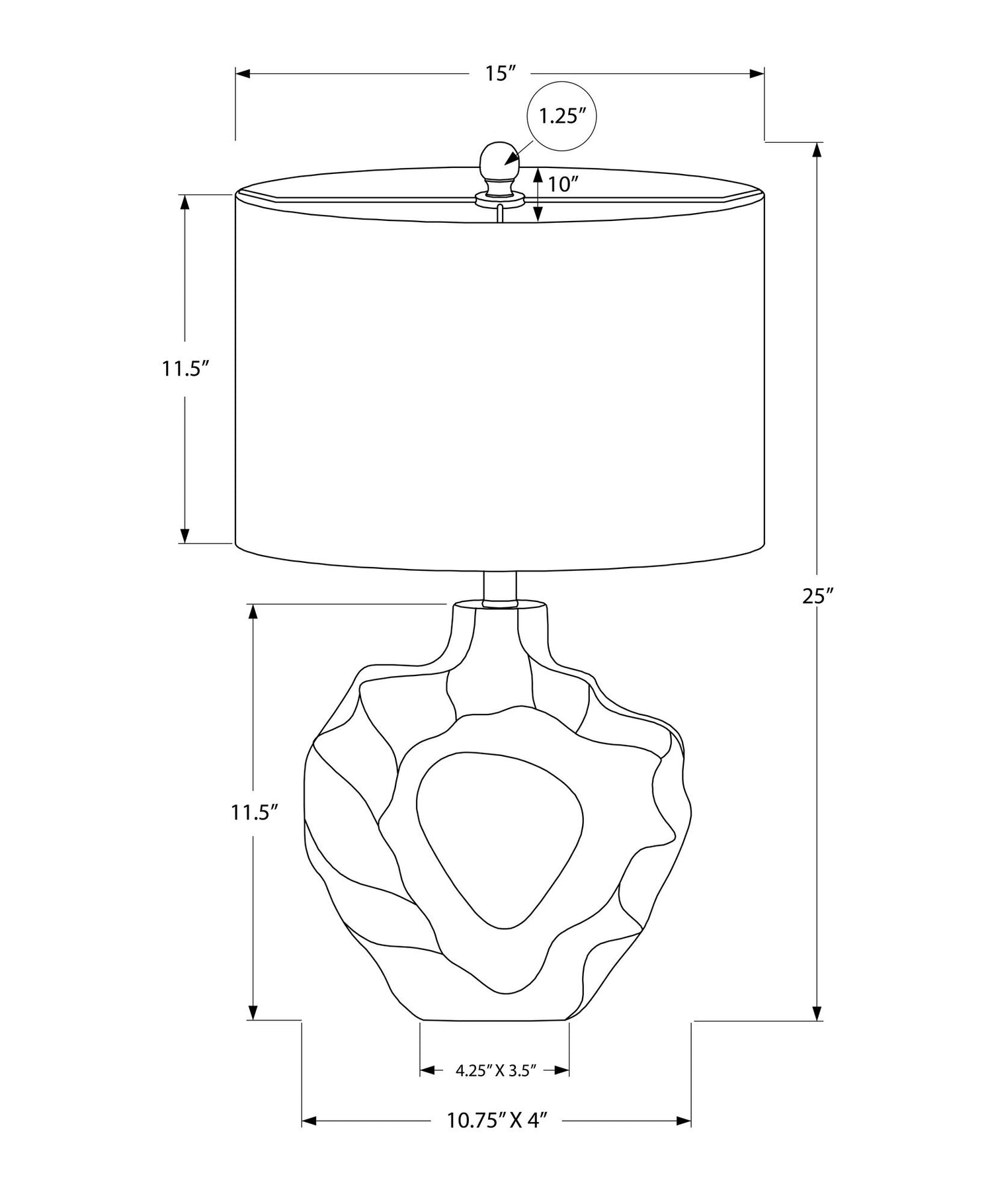 Lighting, Table Lamp, Modern - Cream