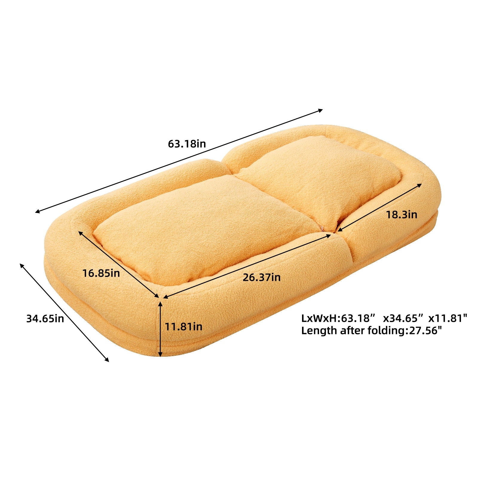 Contemporary Folding Sofa Chair With 5 Adjustable Positions For Gaming, Meditation, And Relaxation