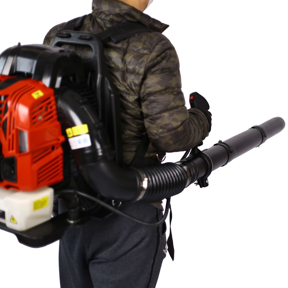 Powerful 76Cc 4 Stroke Gasoline Blower Epa Compliant Red Plastic - Red