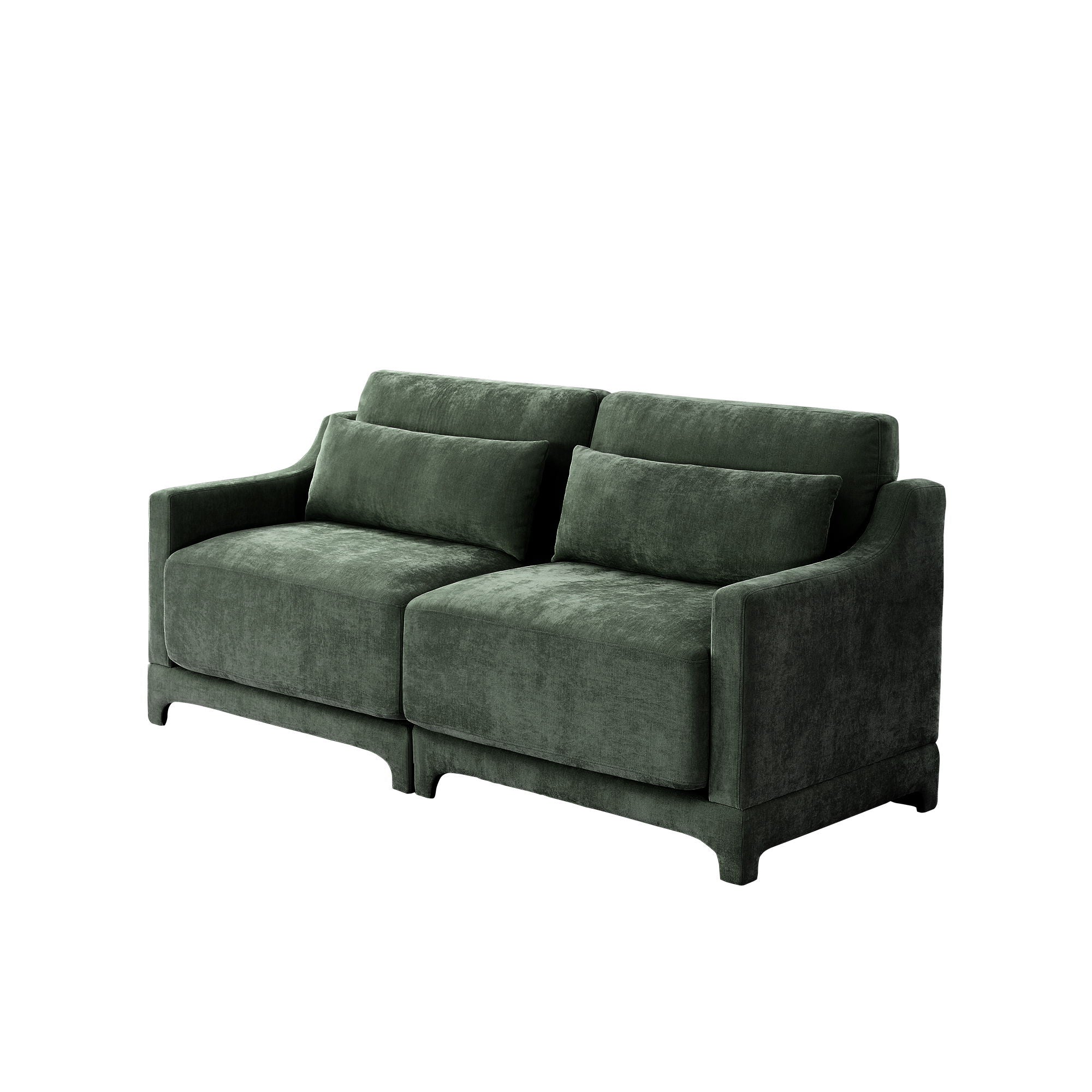 Elegant Sofa With Ergonomic Design And Lumbar Pillows