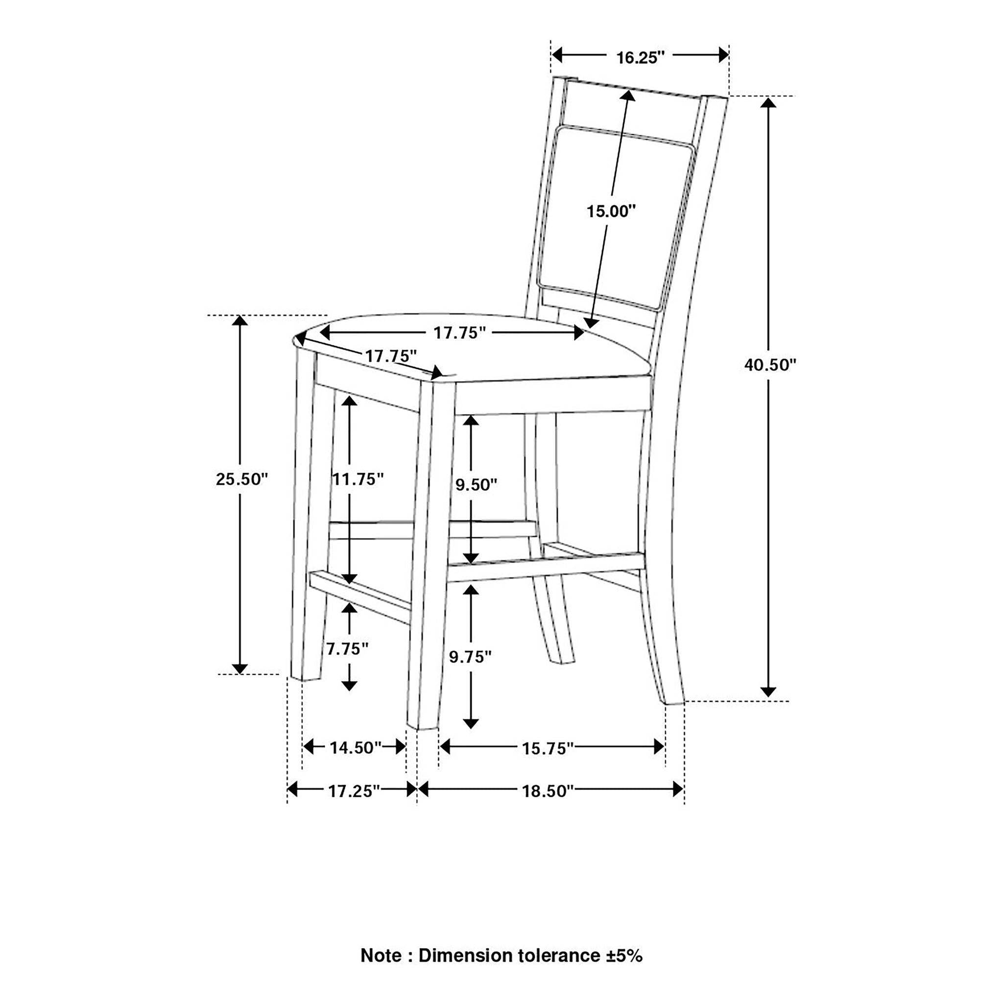 Dewey - Upholstered Counter Chair (Set of 2) - Walnut