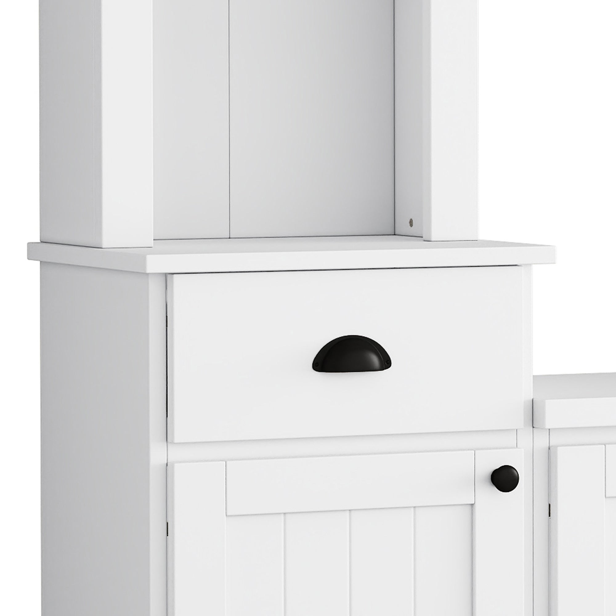 ON-TREND Minimalist Entertainment Wall Unit Set with Bridge for TVs Up to 75&
