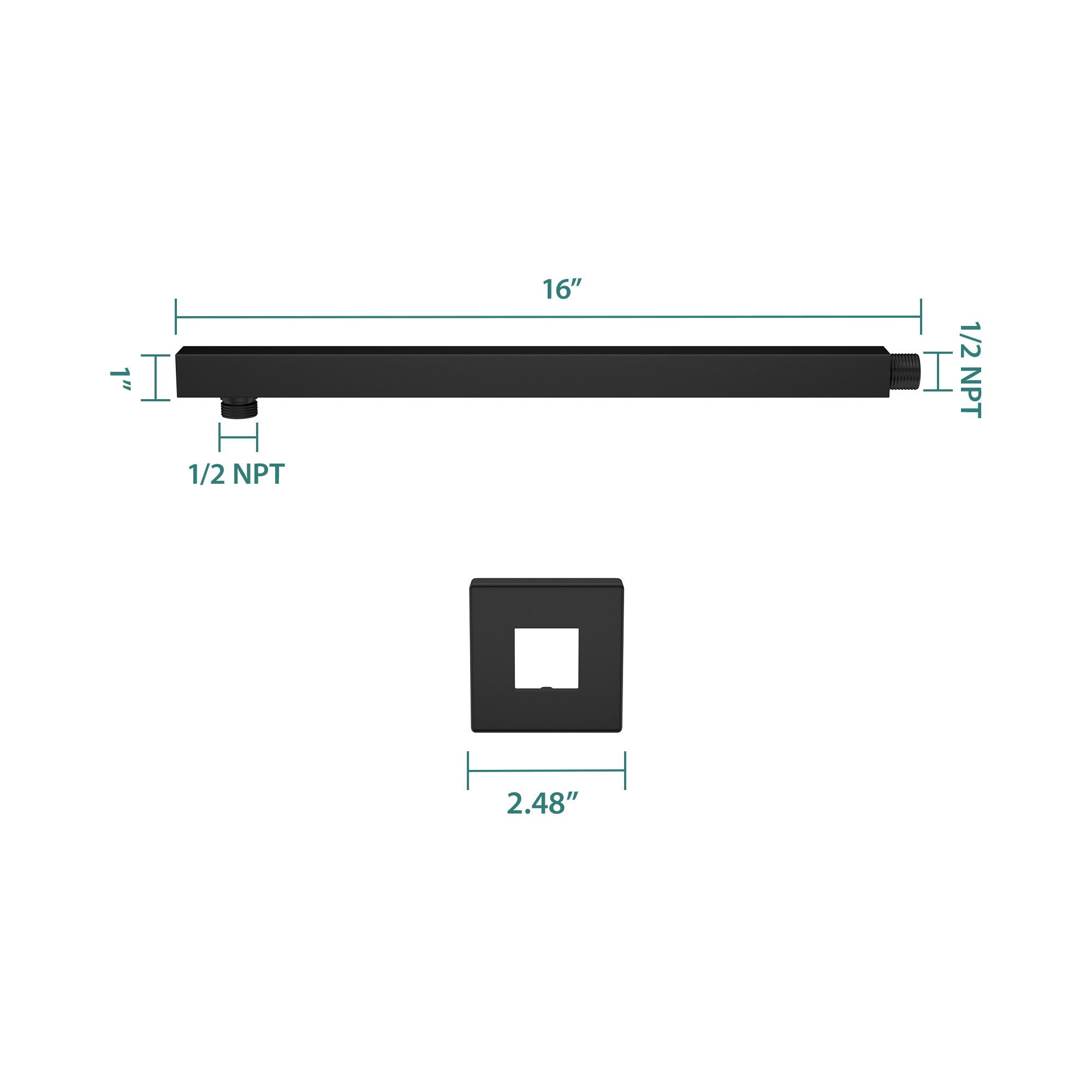 Wall Mounted Shower Arm With Flange