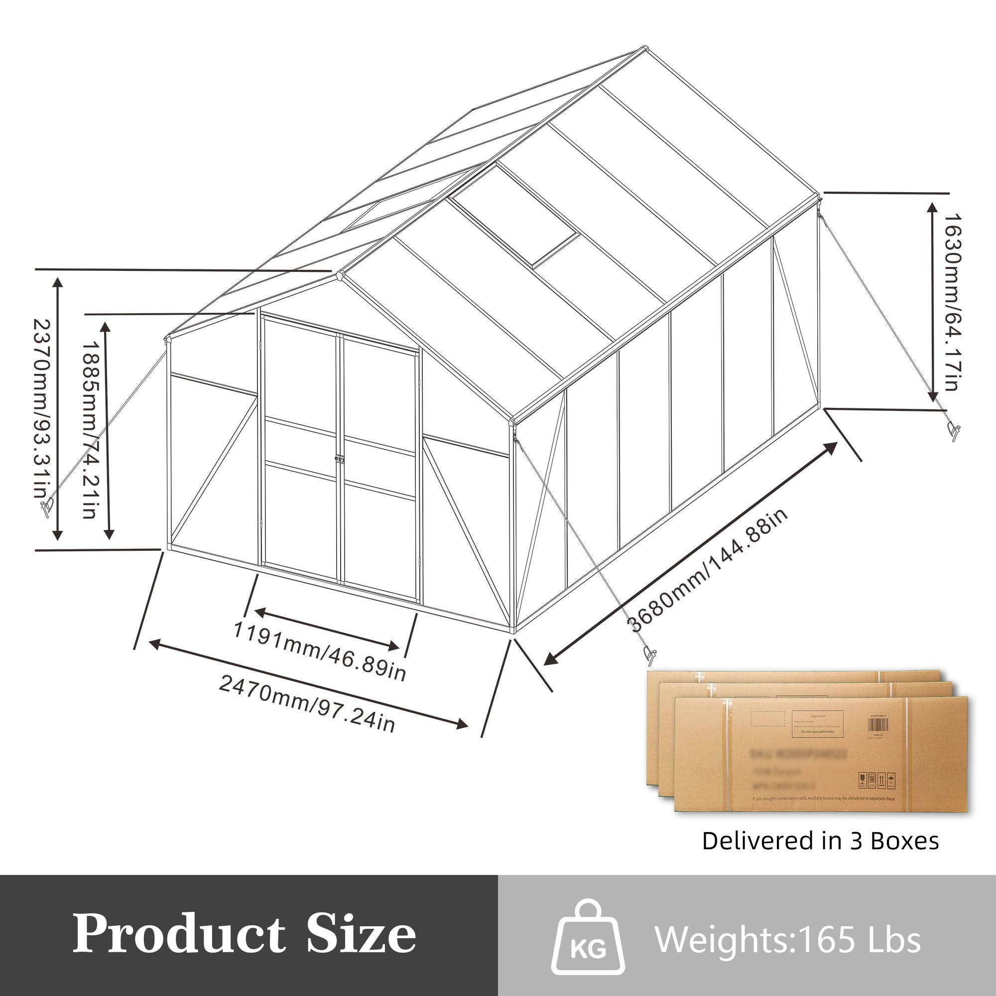 Gain Height Windproof house All Season Outdoor Garden Shelter