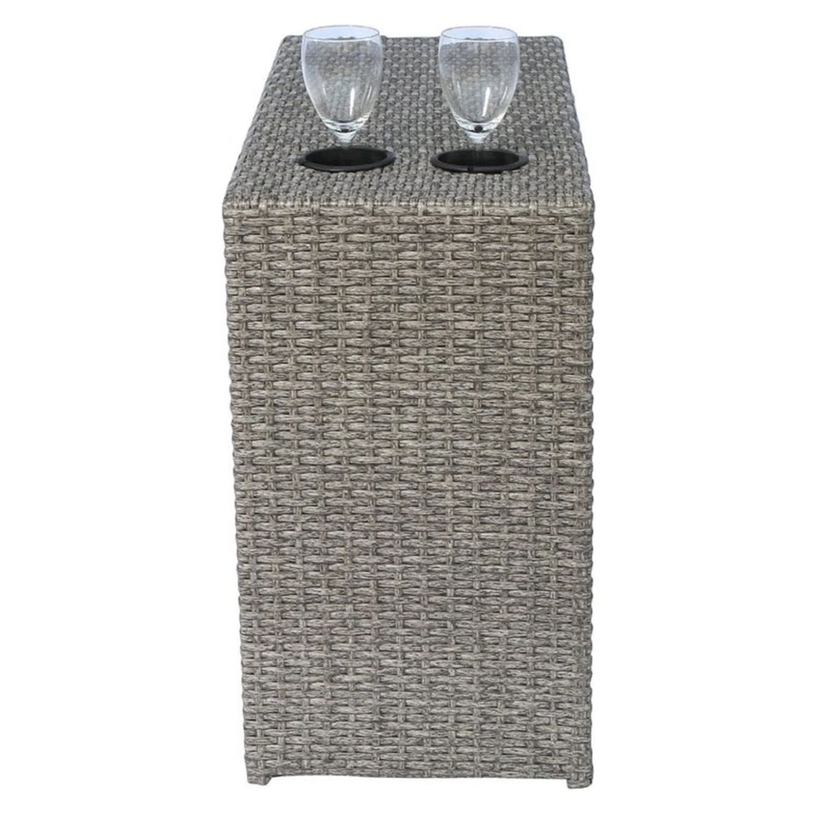 Outdoor Wicker Seating Group For 4 With Cushions - Gray Mix