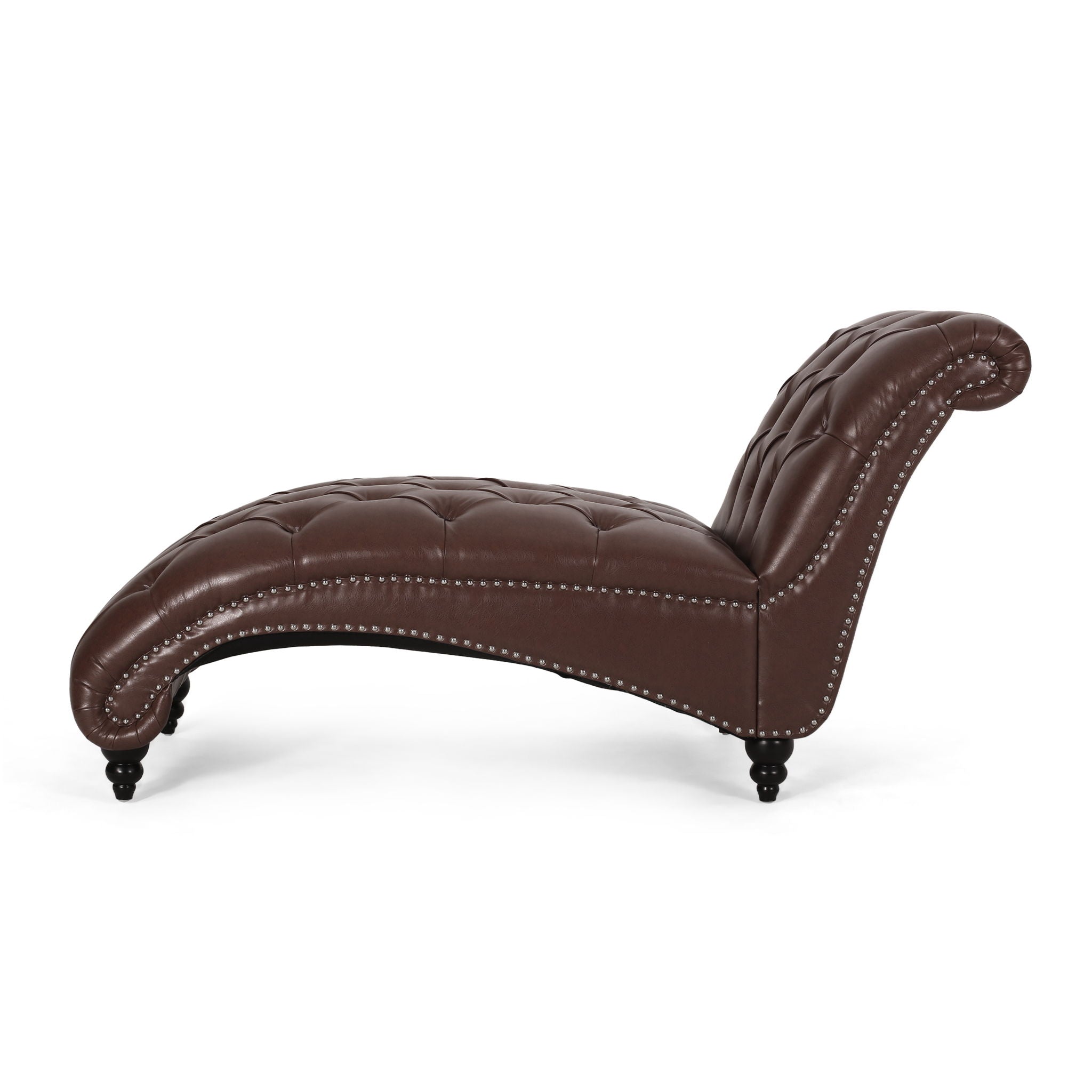 Chaise Lounge With Button Tufted Diamon Stitch