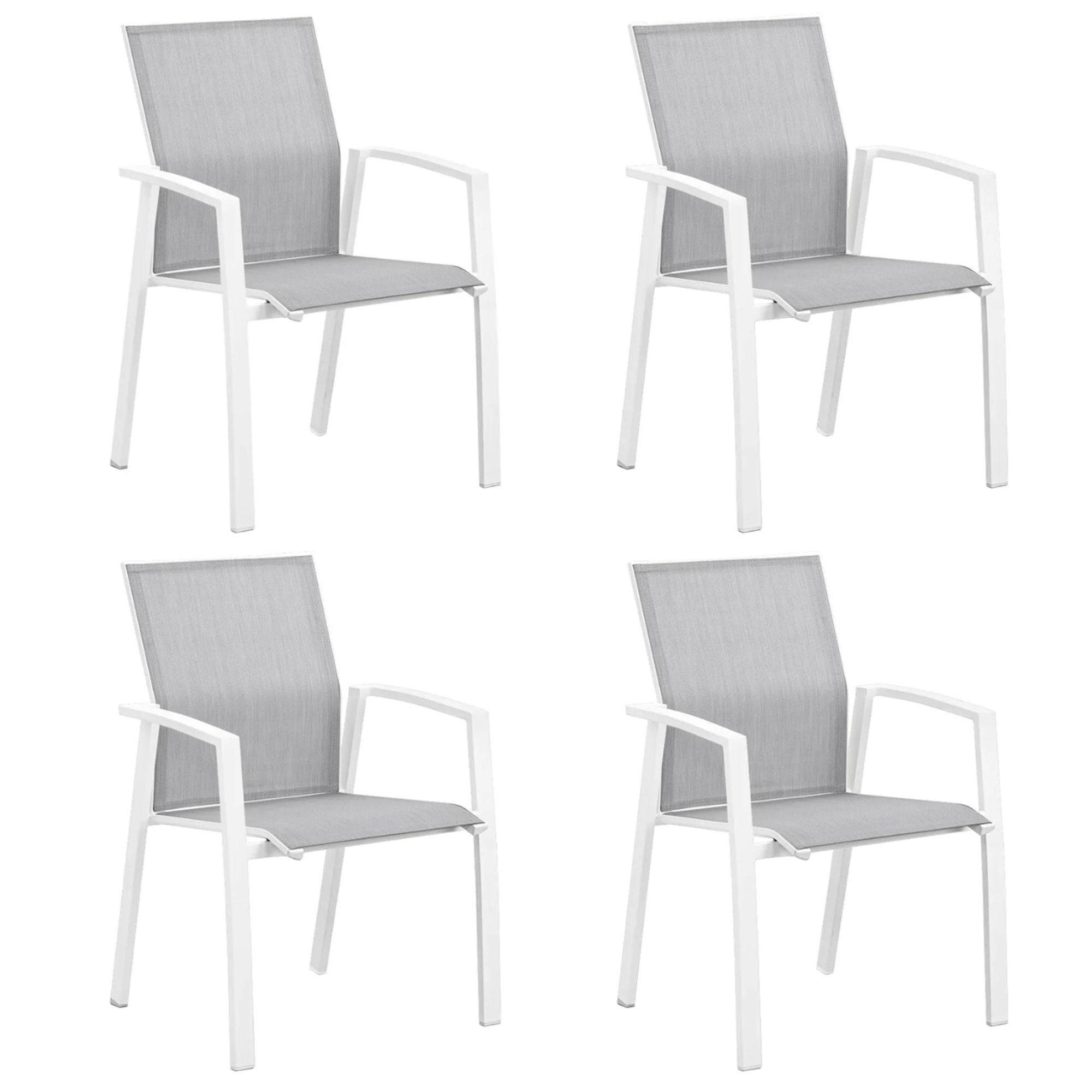Patio Stackable Dining Chairs (Set of 4)