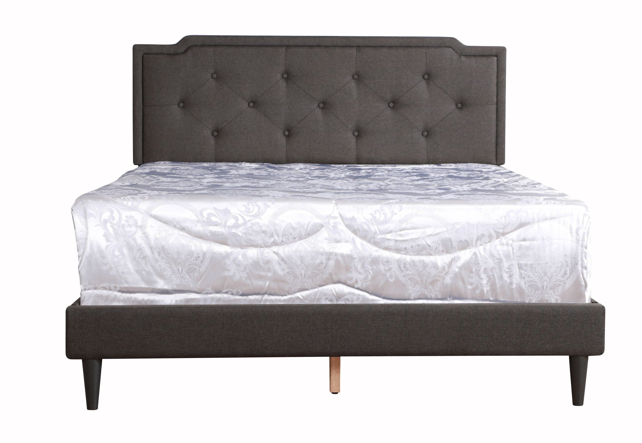 Deb - Queen Bed Button Tufted - Black