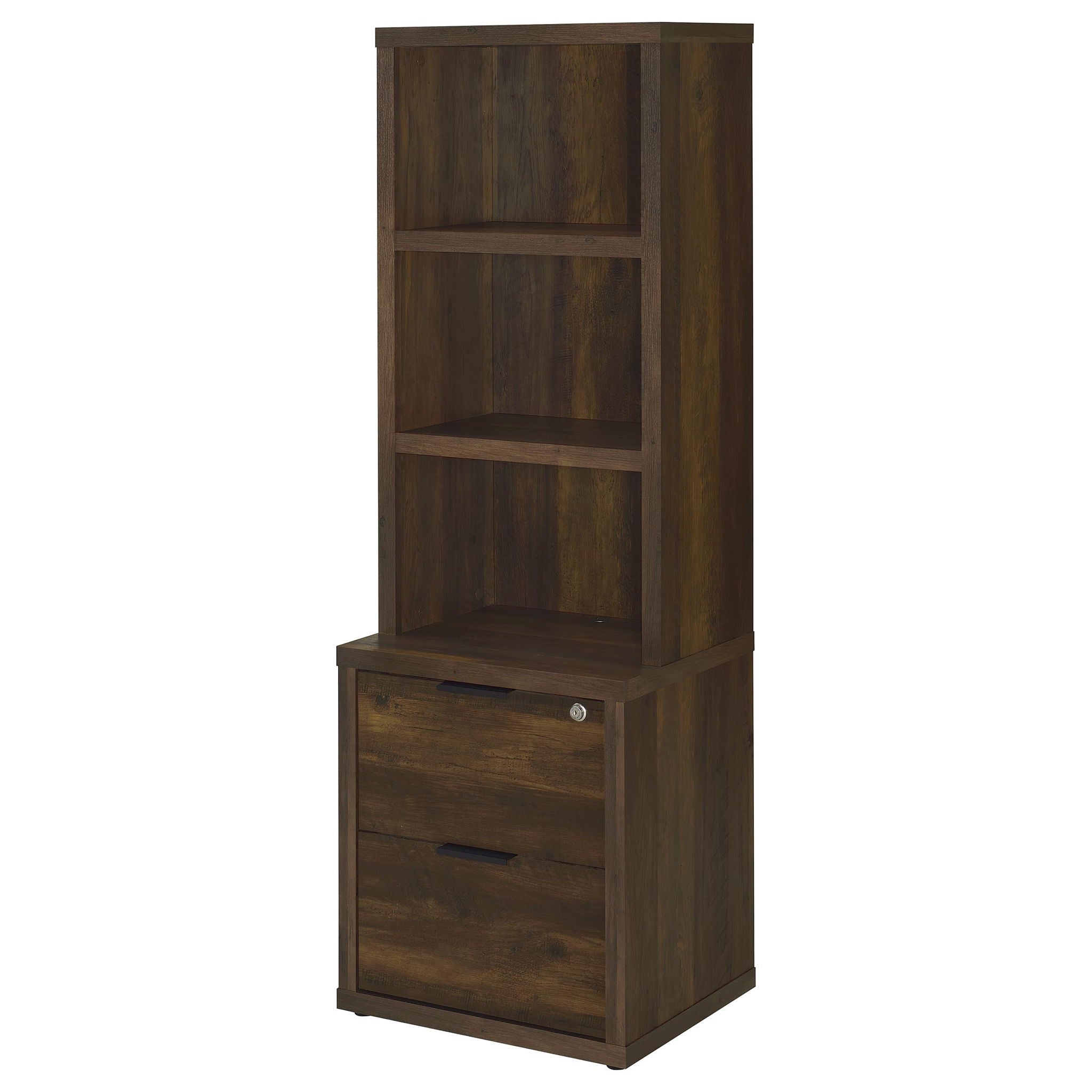 Geary - 3 Shelf Bookcase With USB Charging And Lockable Top Drawer