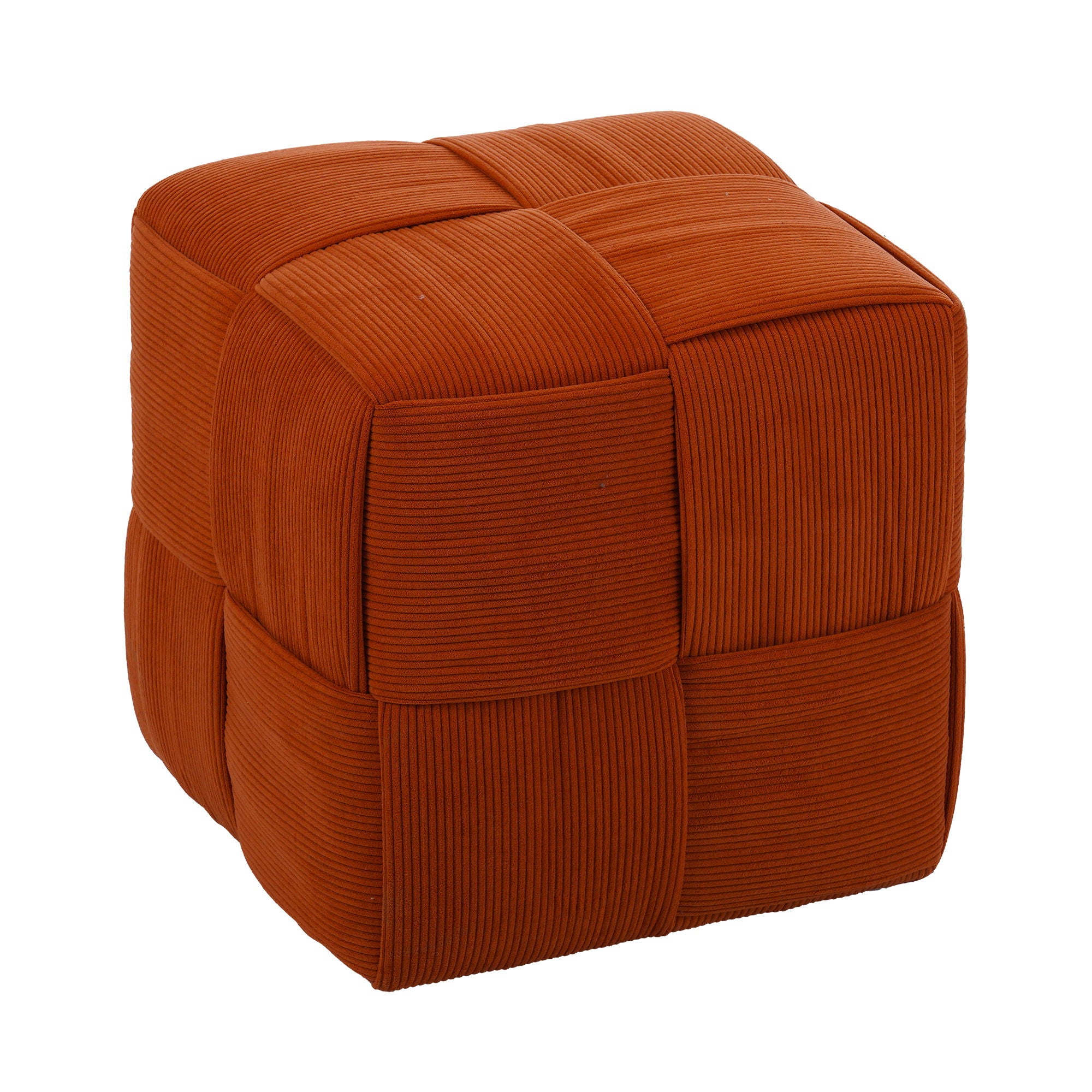 Square Ottoman Foot Rest With Woven Design