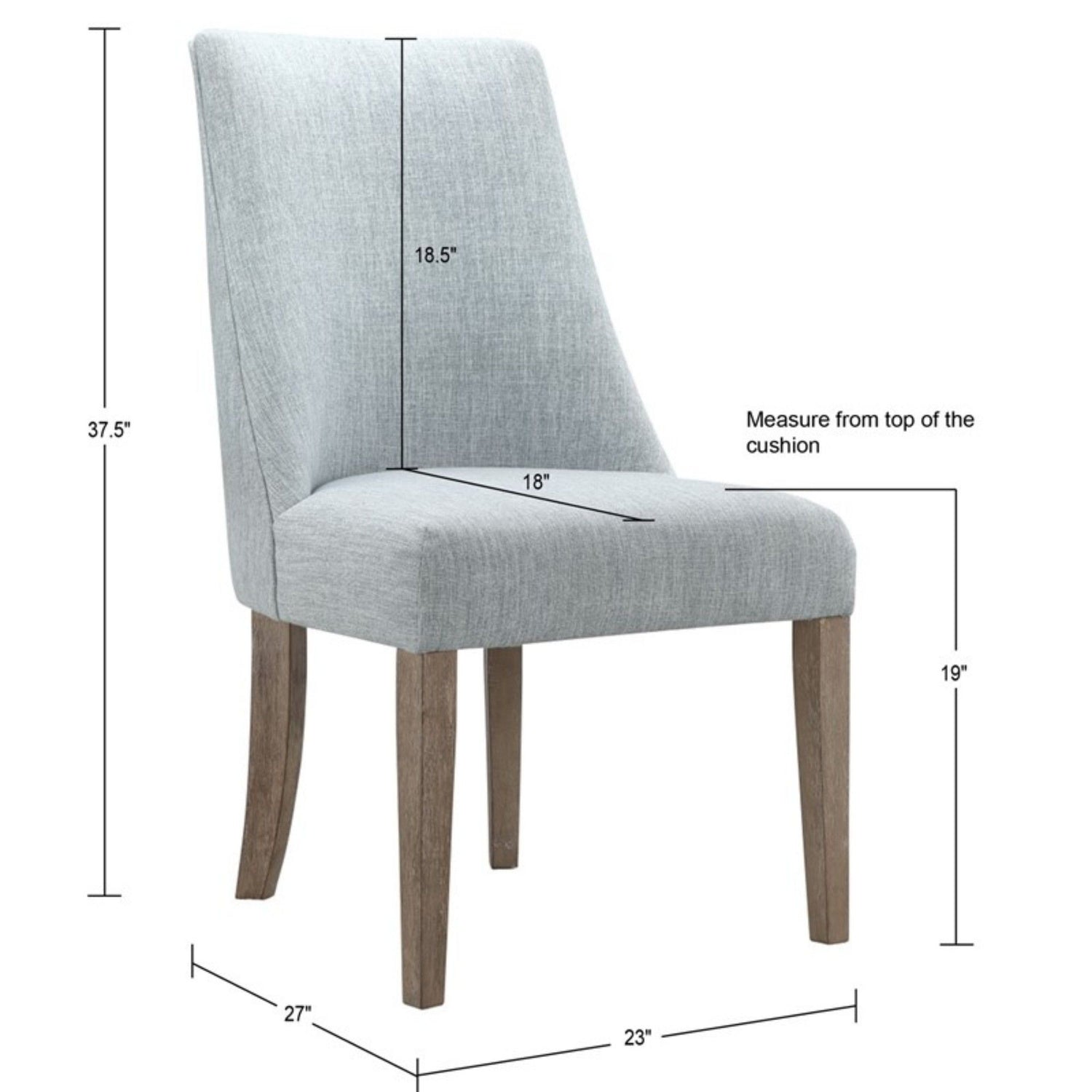 Comfortable Dining Chair Upholstered (Set of 2)