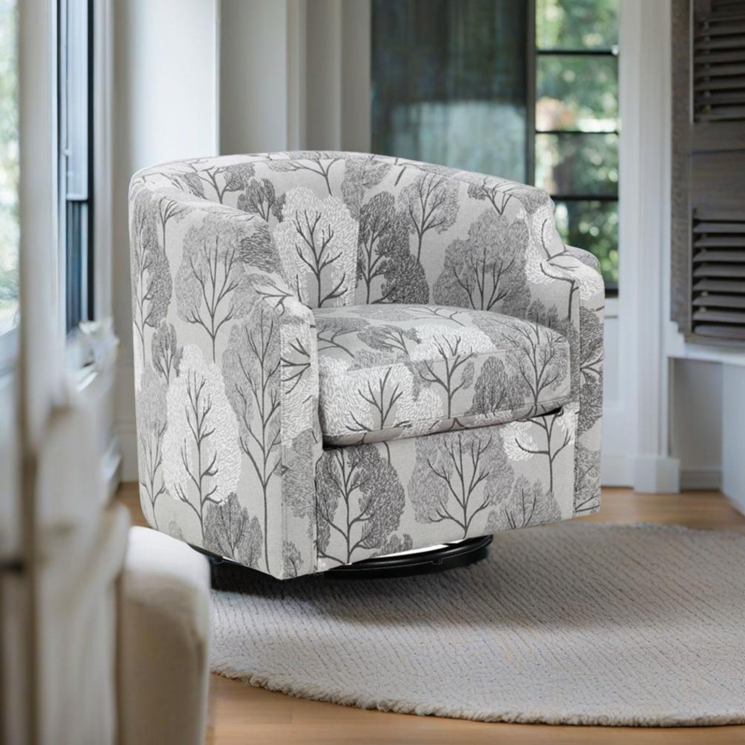 Isabelle - Swivel Glider Barrel Chair