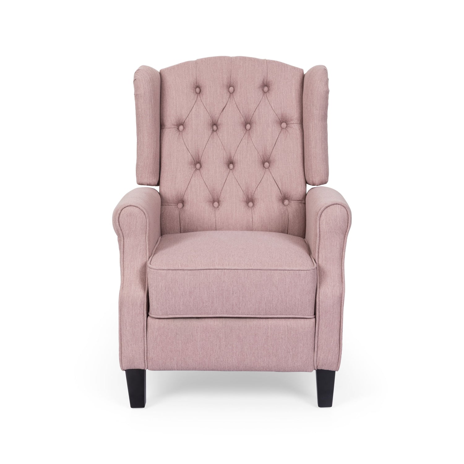 Wide Manual Wing Chair Recliner - Light Pink