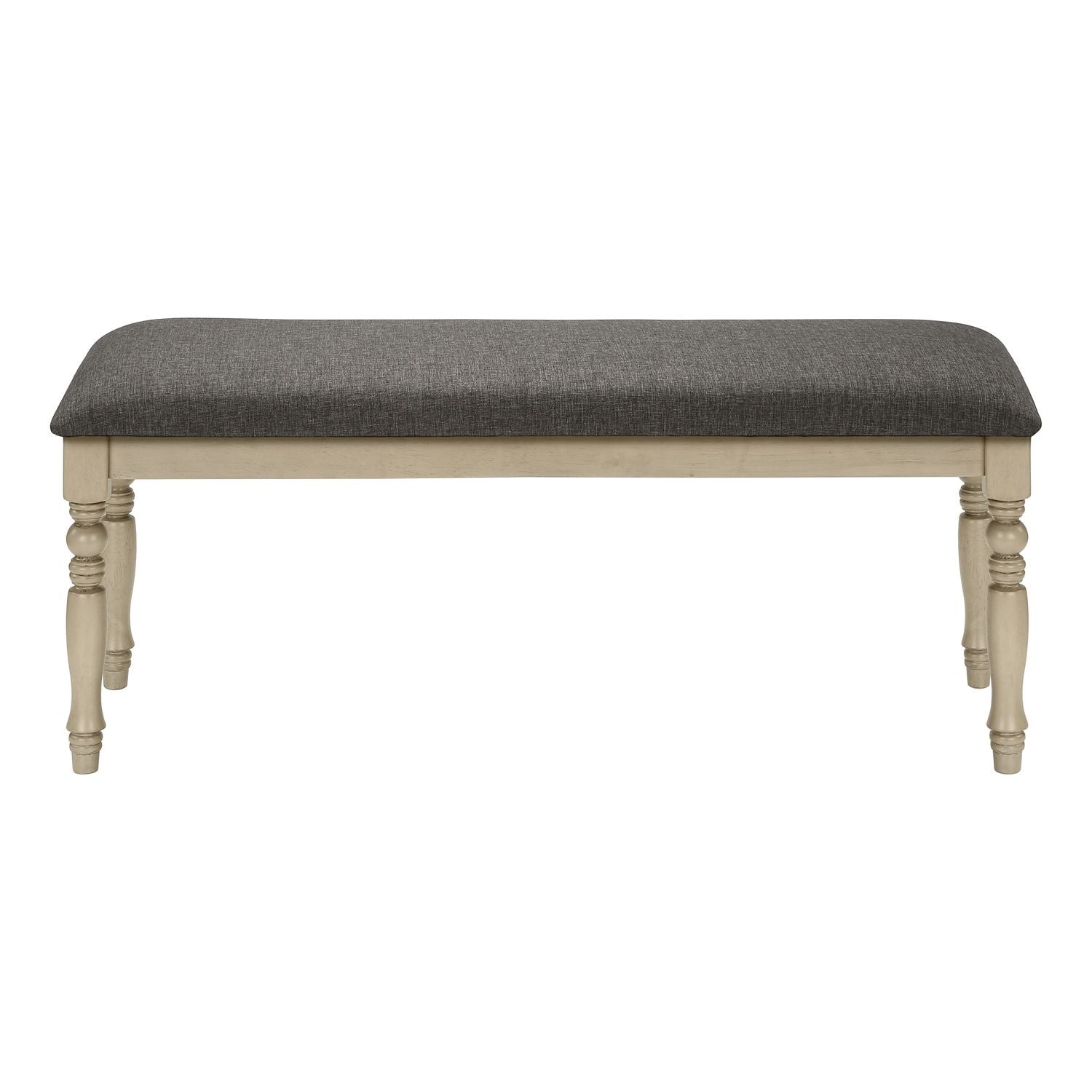 Bench, Rectangular, Upholstered, Transitional - Gray