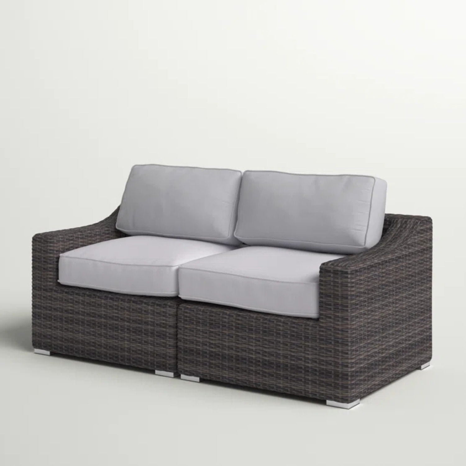 Chic Wide Outdoor Loveseat With Cushions