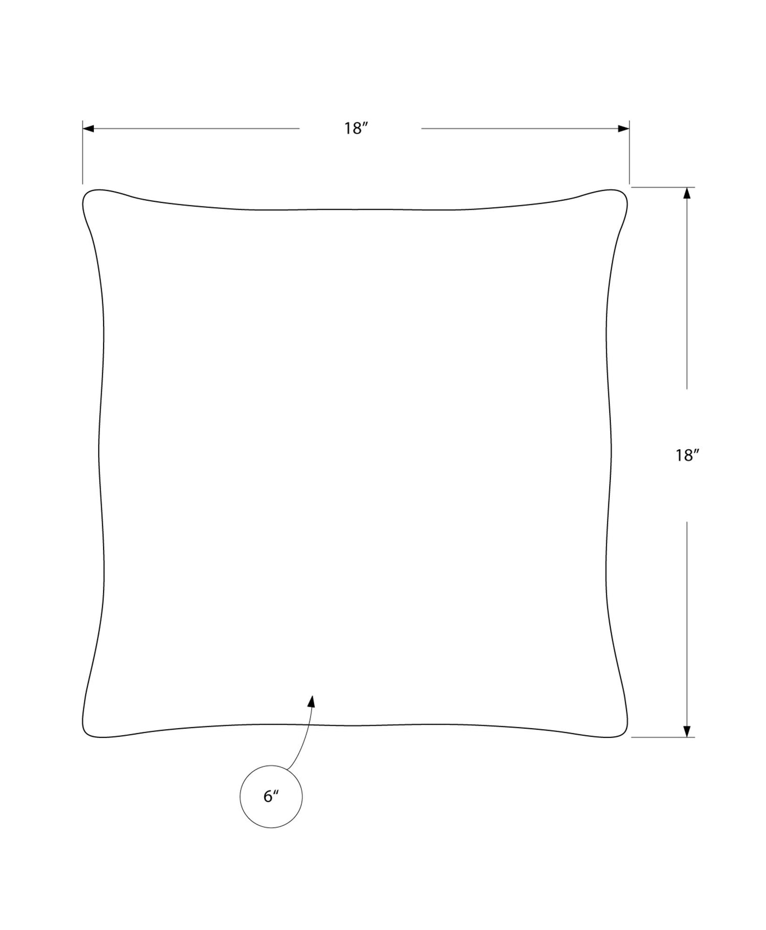 Pillow Square, Insert Included, Decorative Throw, Hypoallergenic