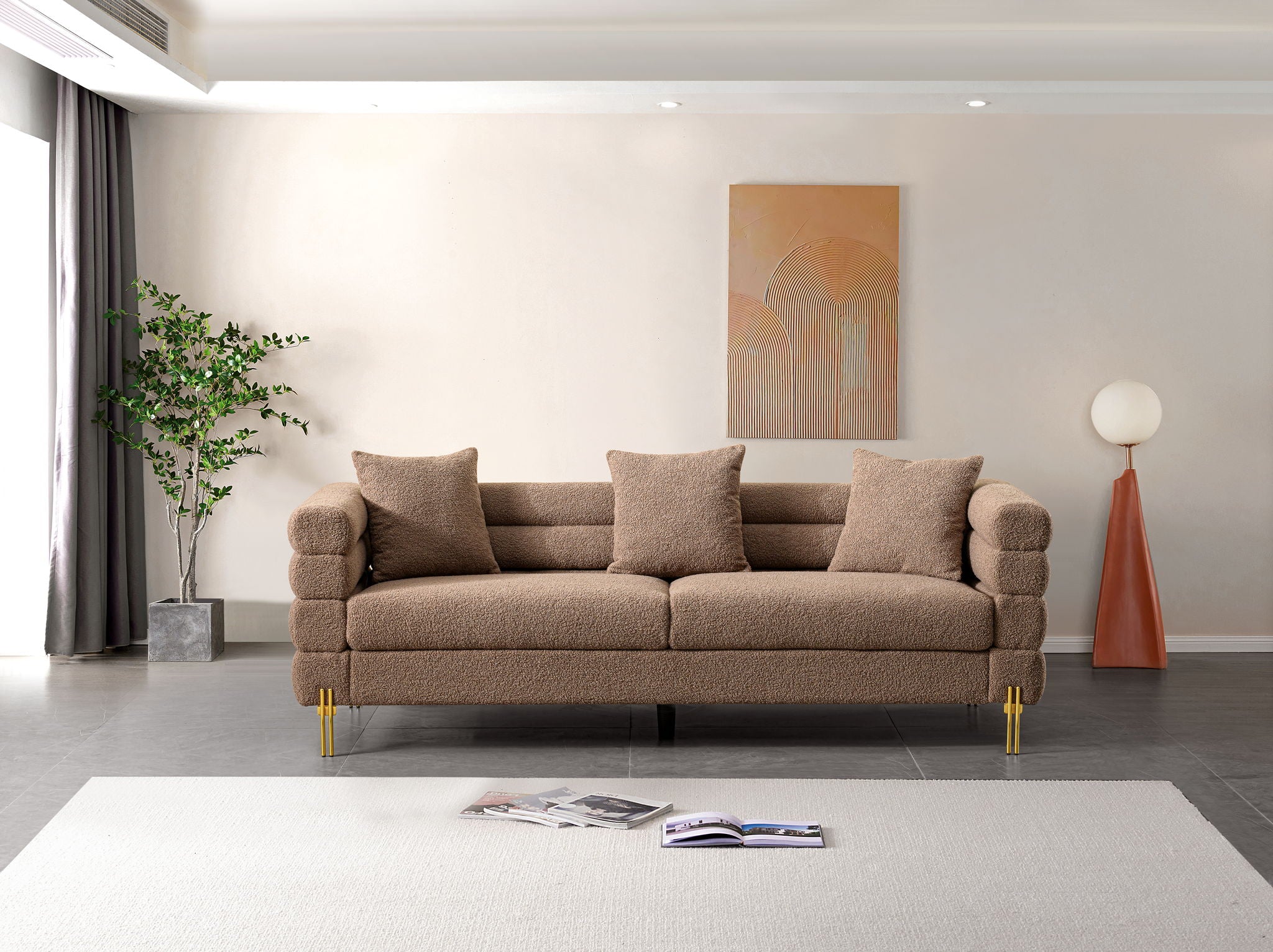 Modern Luxurious And Comfortable Upholstered Sofa