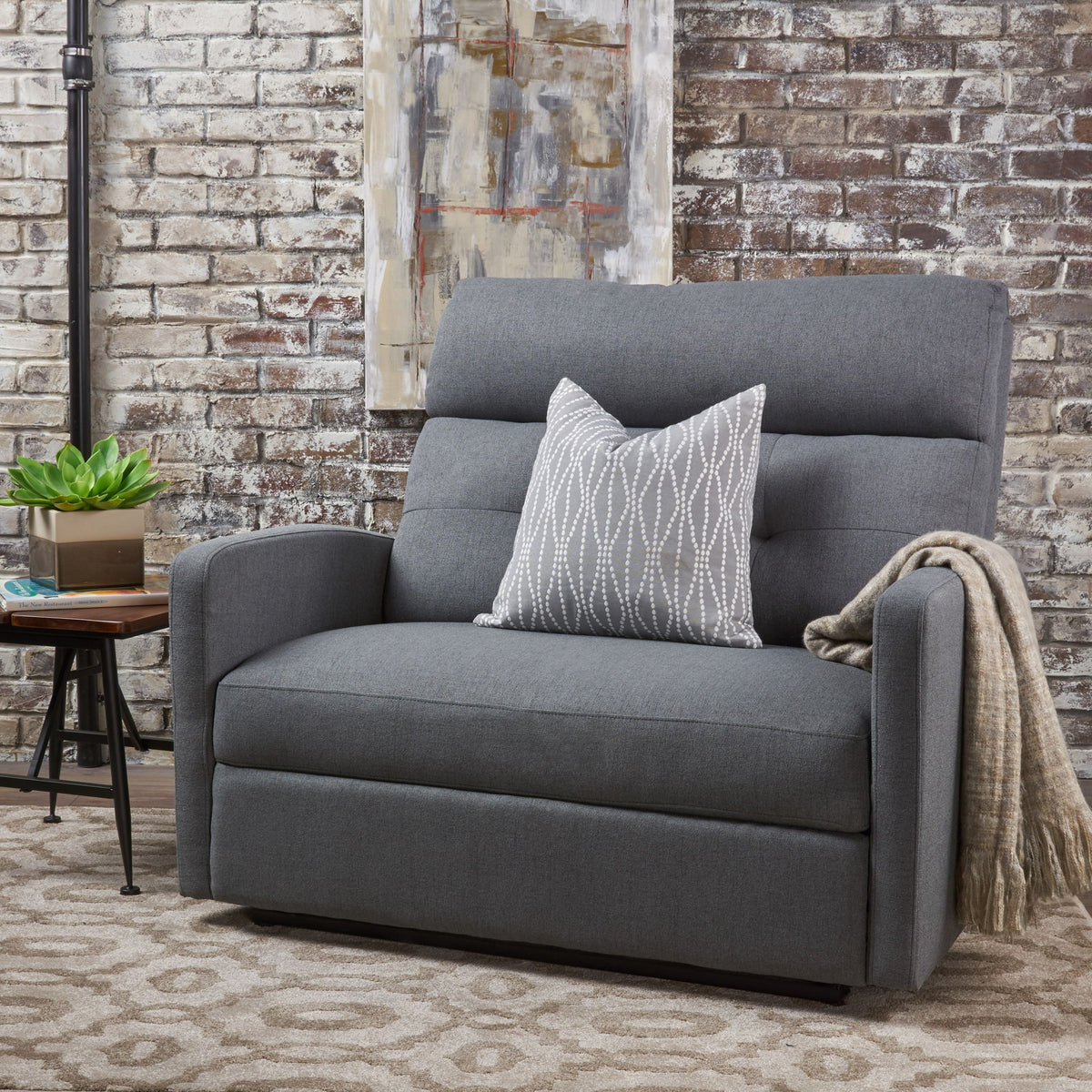 Alma - Contemporary Upholstered Loveseat Recliner