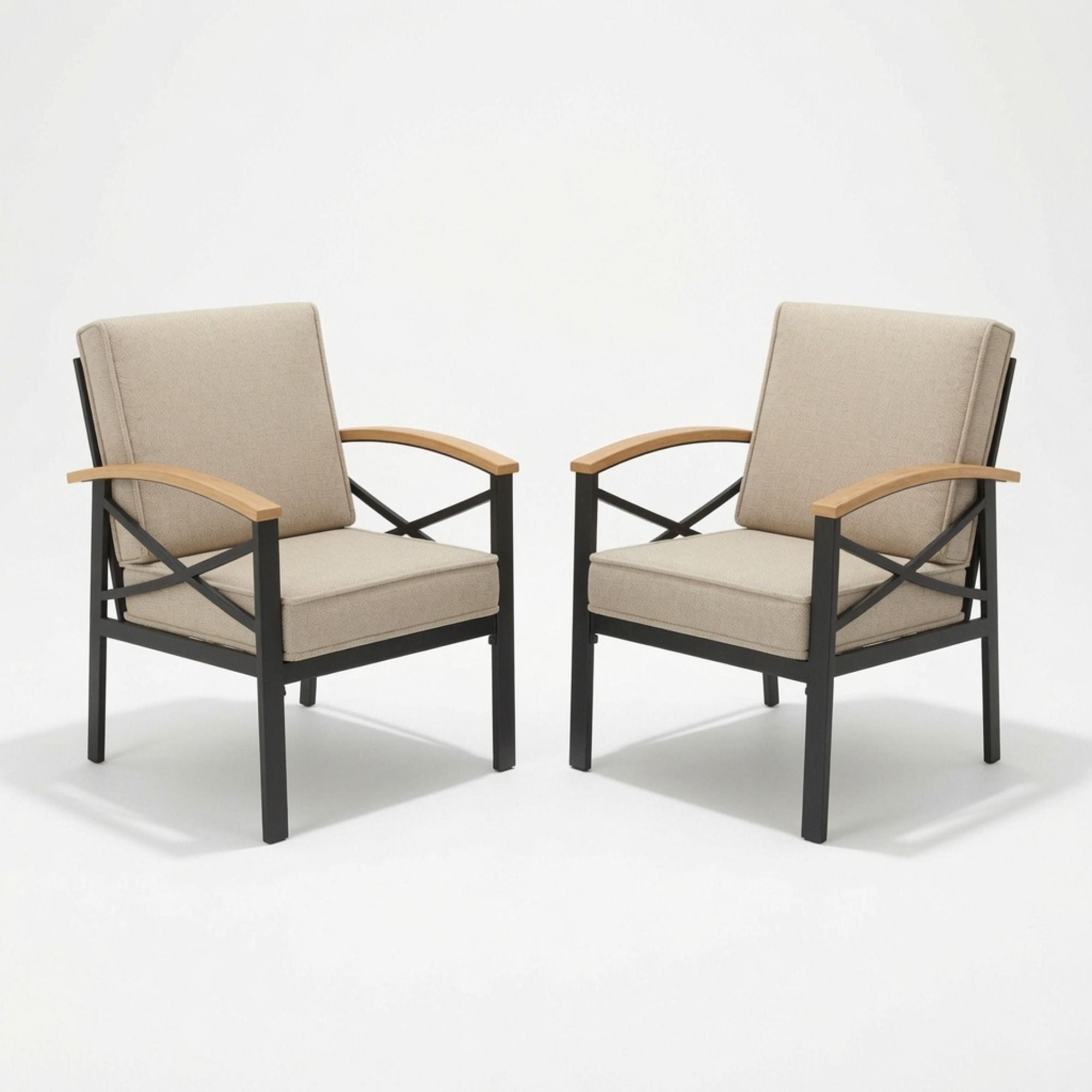 Outdoor Patio Armchair, All Weather (Set of 2)